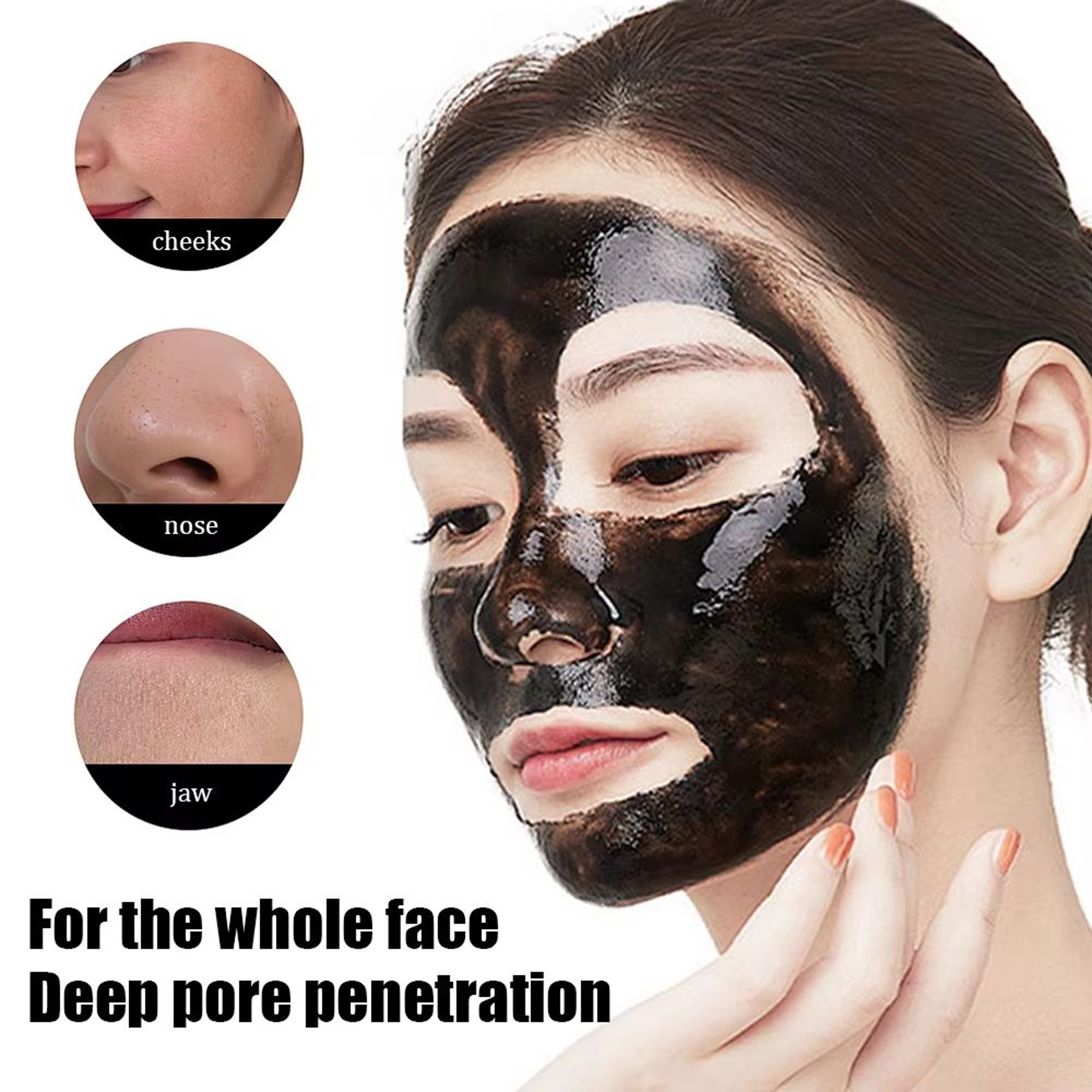 Bamboo Charcoal Deep Cleansing Face Mask  Blackhead Removal  Exfoliating Treatment 4