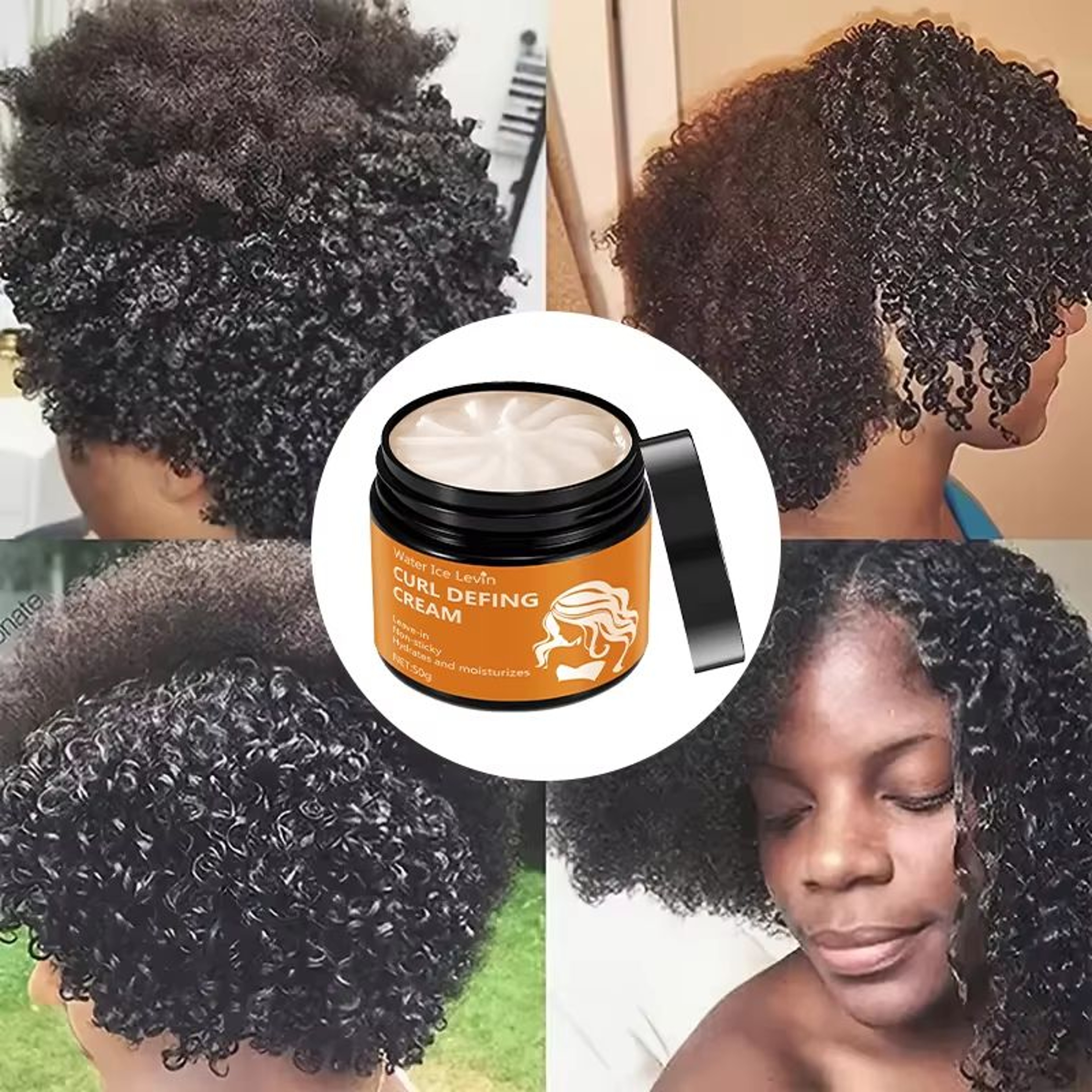 Black Castor Oil Curly Hair Styling Cream For Moisturizing And Defining Curls 0