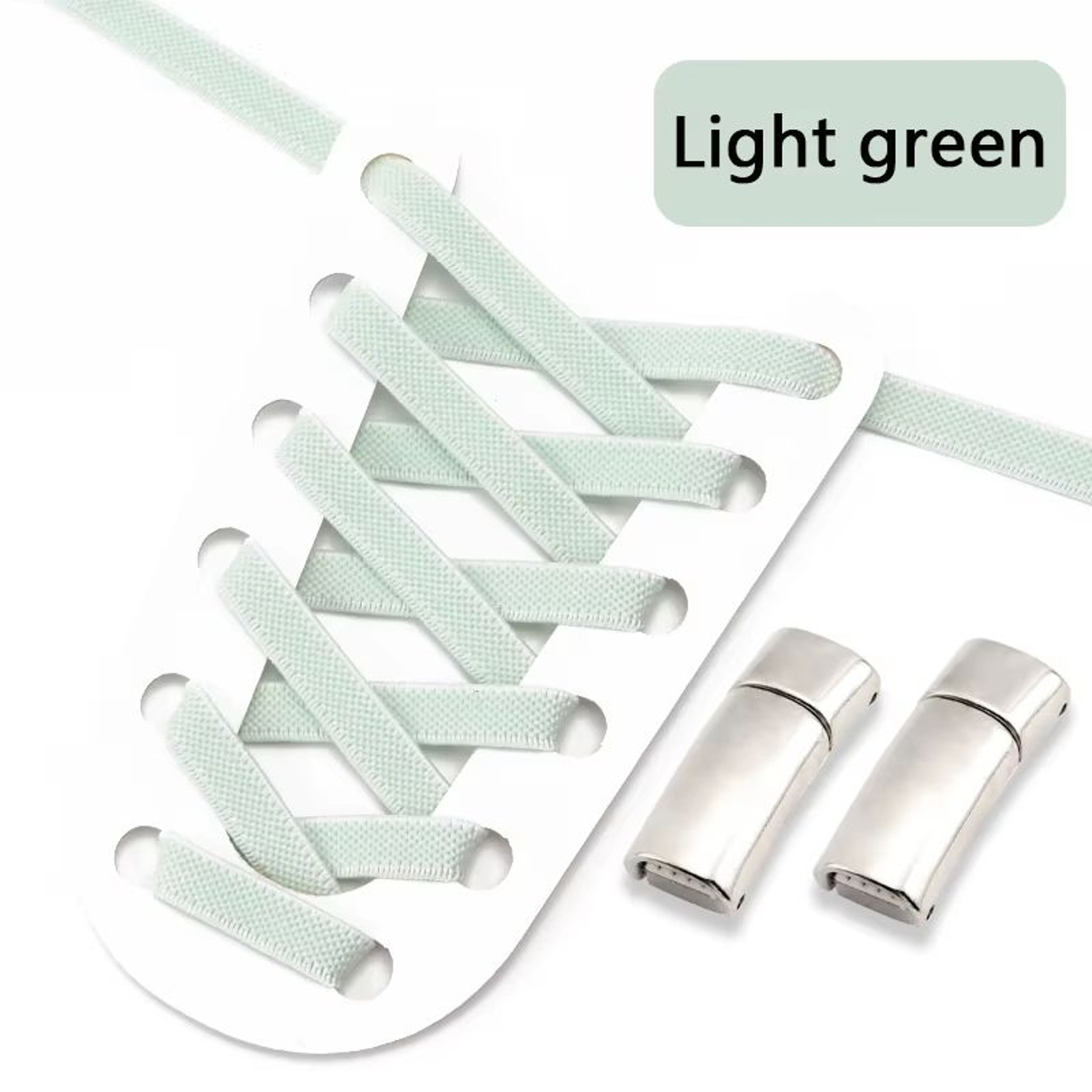 Magnetic NoTie Flat Elastic Shoelaces With Clip  Stretch Sneaker Laces For Men Women And Kids 25