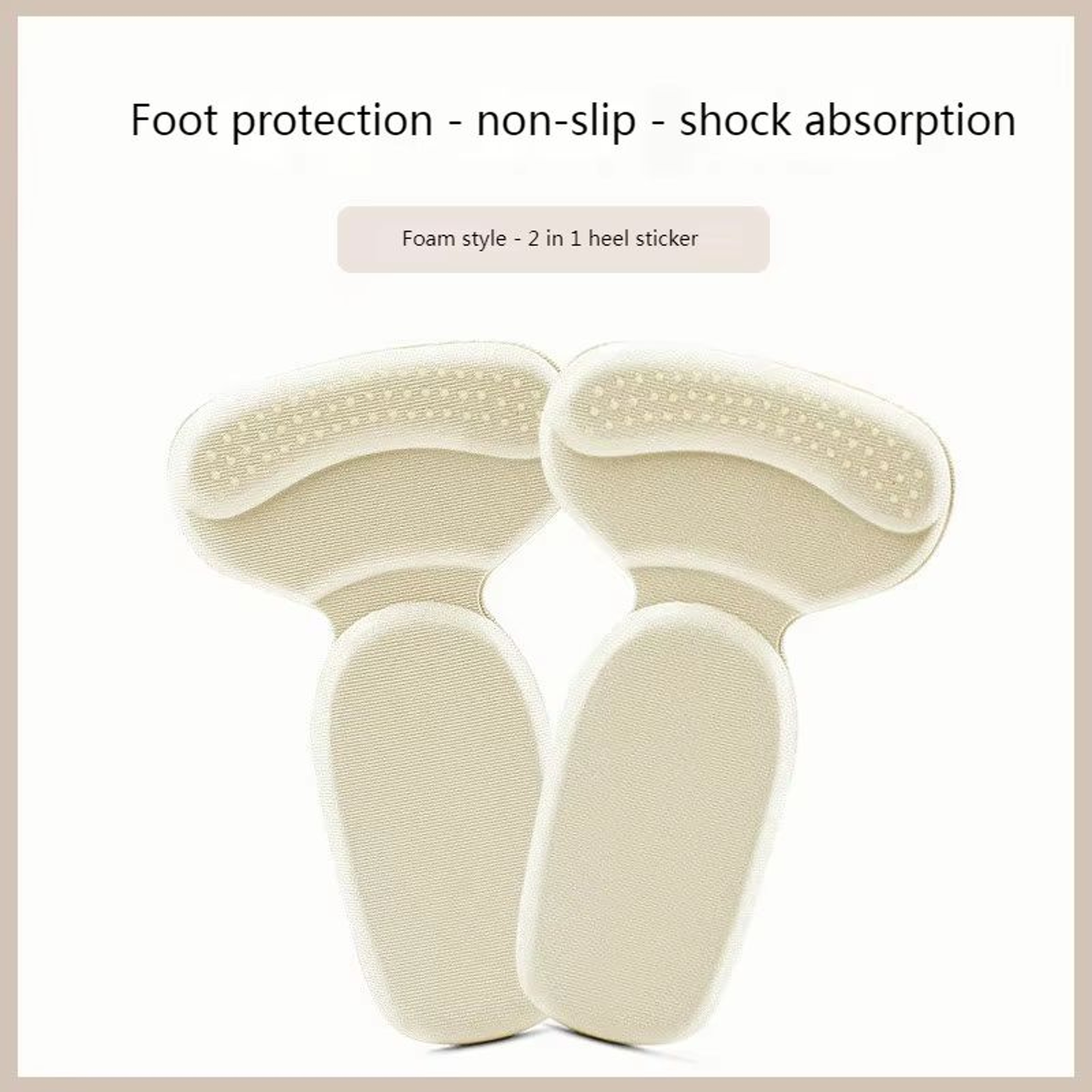 TShape Sponge Heel Stickers Shoe Cushion Inserts  Heel Protectors For High Heels 8
