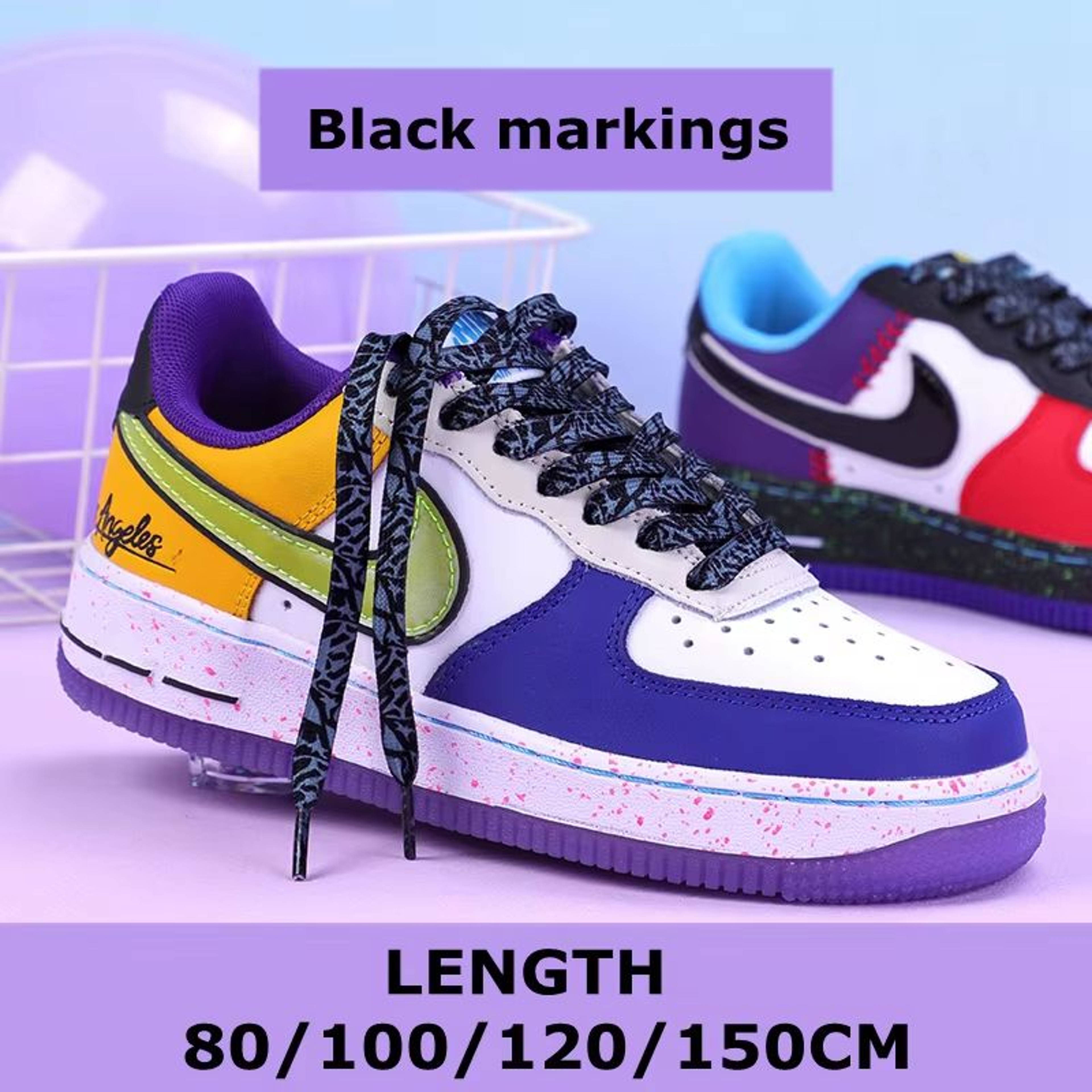 Rainbow Gradient Flat Shoelaces For Casual Canvas Shoes Unisex 7