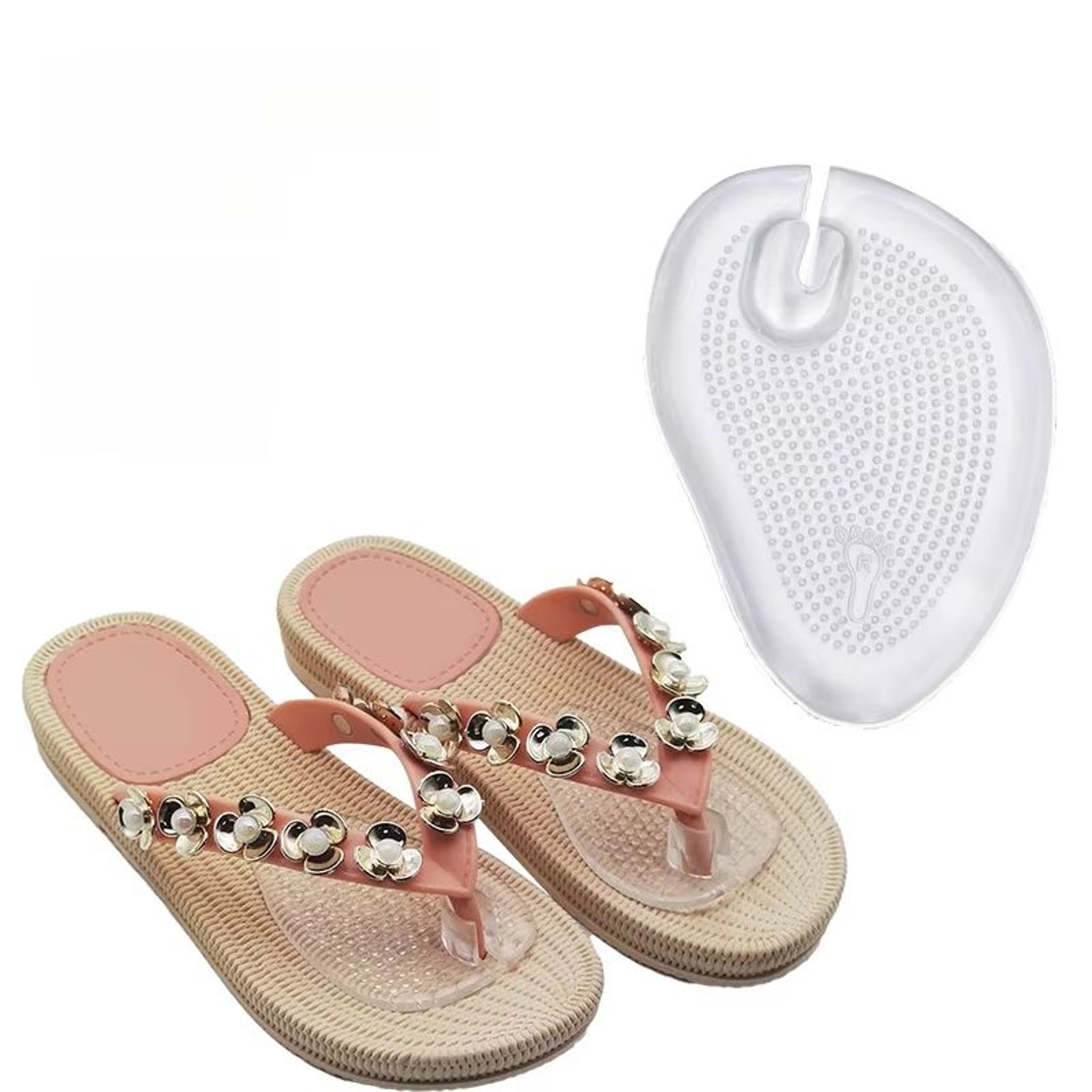 Silicone Gel Forefoot Pads For Slippers And Sandals NonSlip Cushioned Foot Care 1