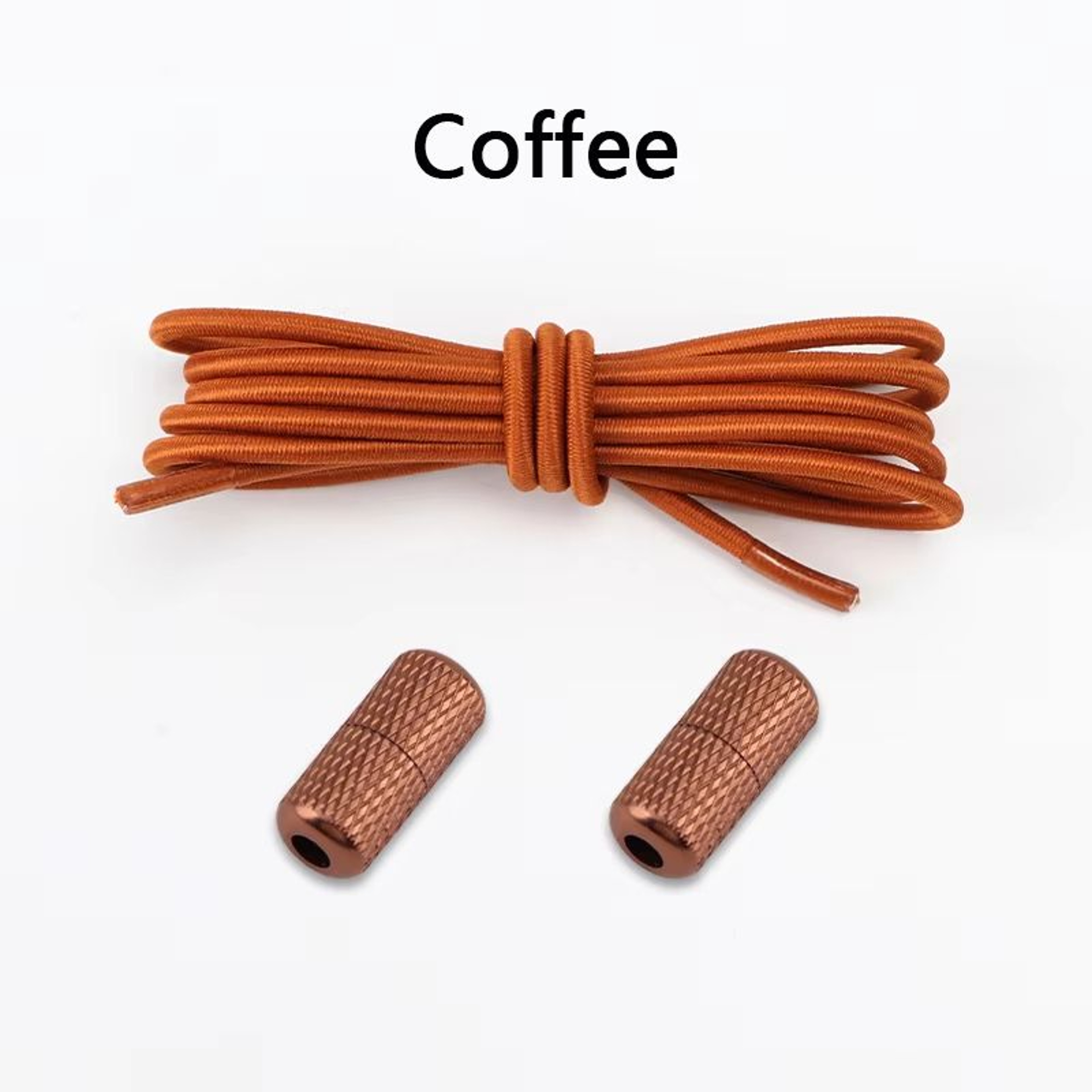 Round NoTie Elastic Shoelaces With Metal Lock For Sneakers 18