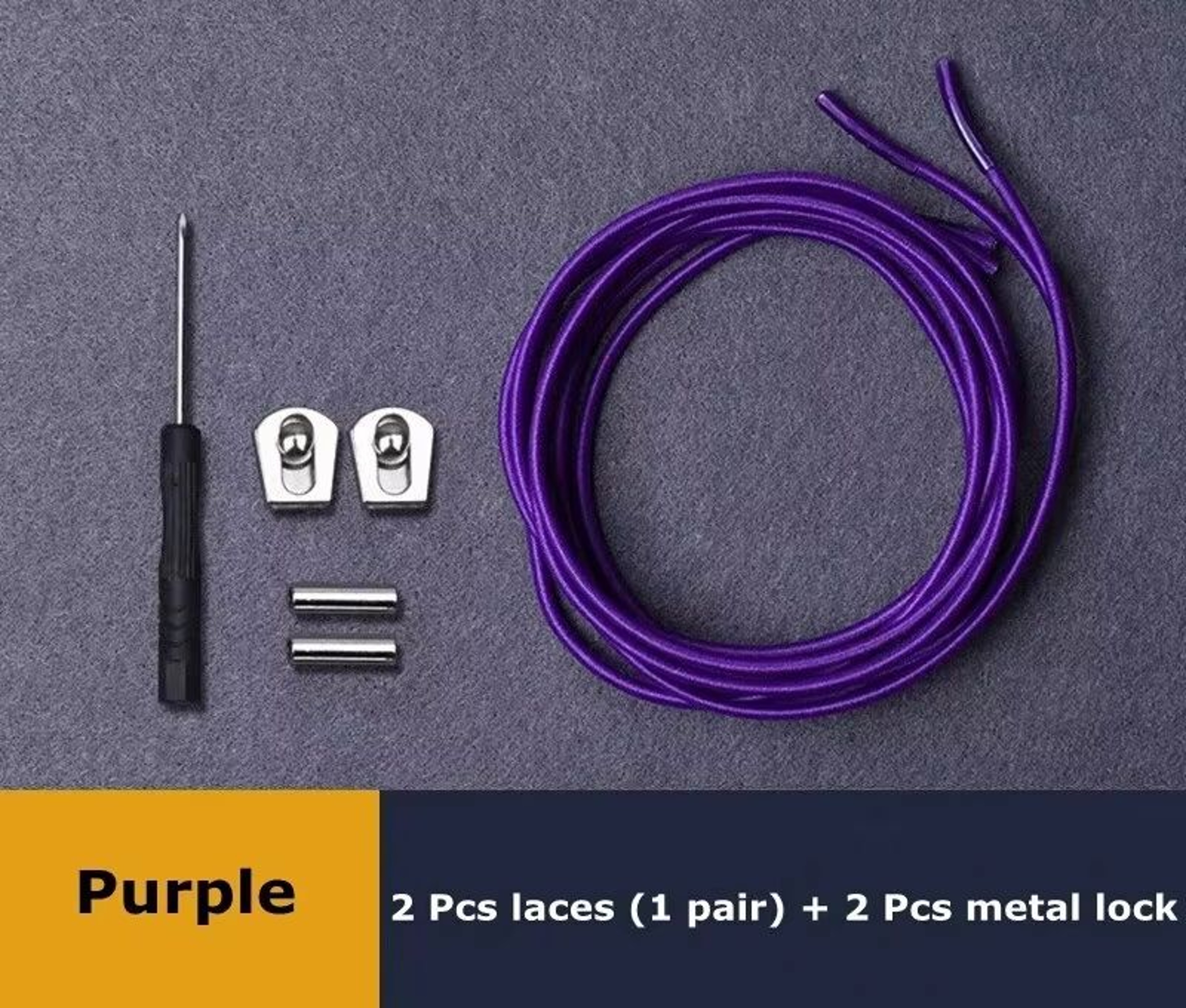 Reflective Elastic NoTie Shoelaces With Metal Sliding Lock 6