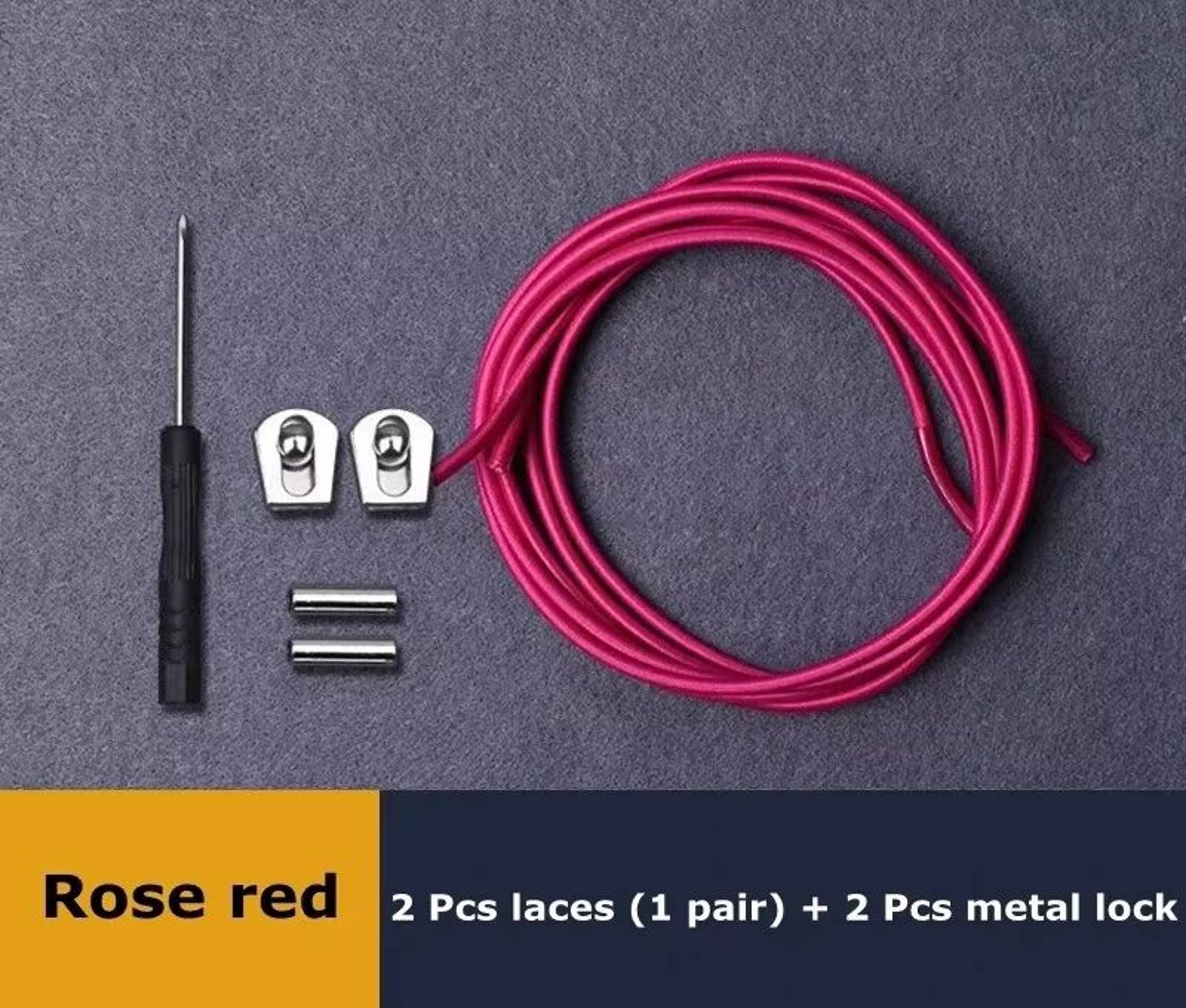 Reflective Elastic NoTie Shoelaces With Metal Sliding Lock 22