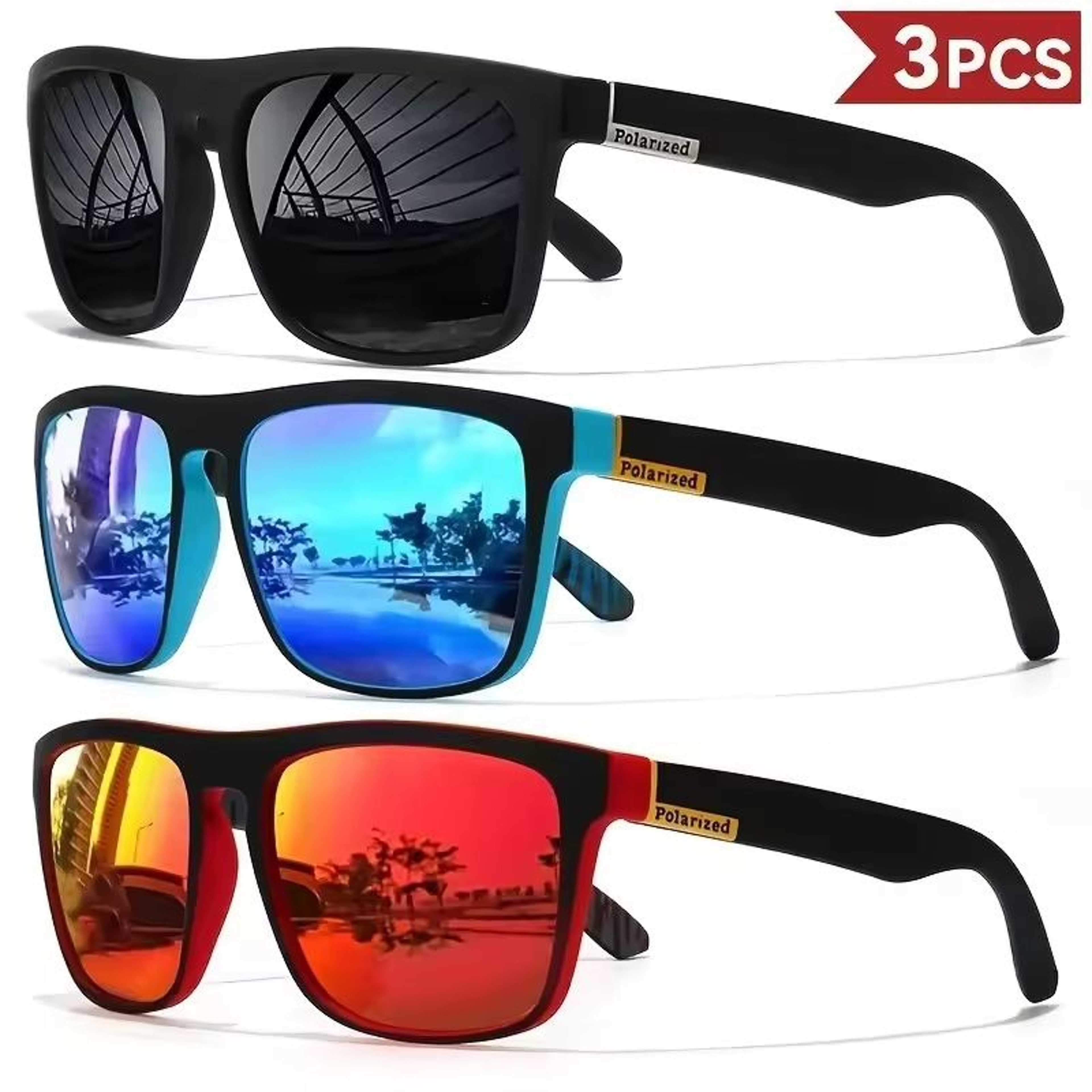 Cool Polarized Square Sunglasses For Men And Women  Outdoor Fashion Eyewear 0
