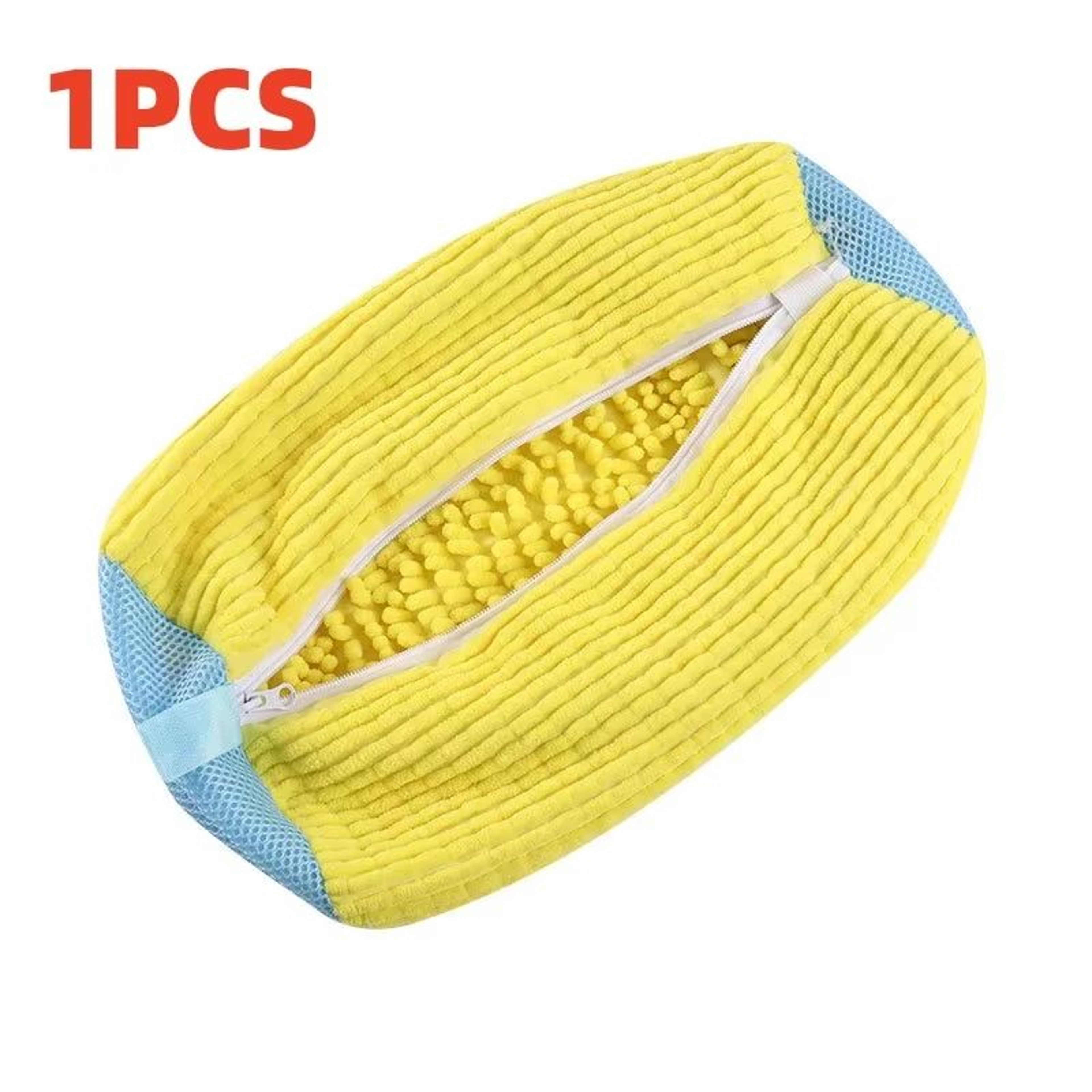 Durable Shoe Washing Machine Laundry Bag For Sneakers And Casual Shoes  Yellow With Blue Zipper 7