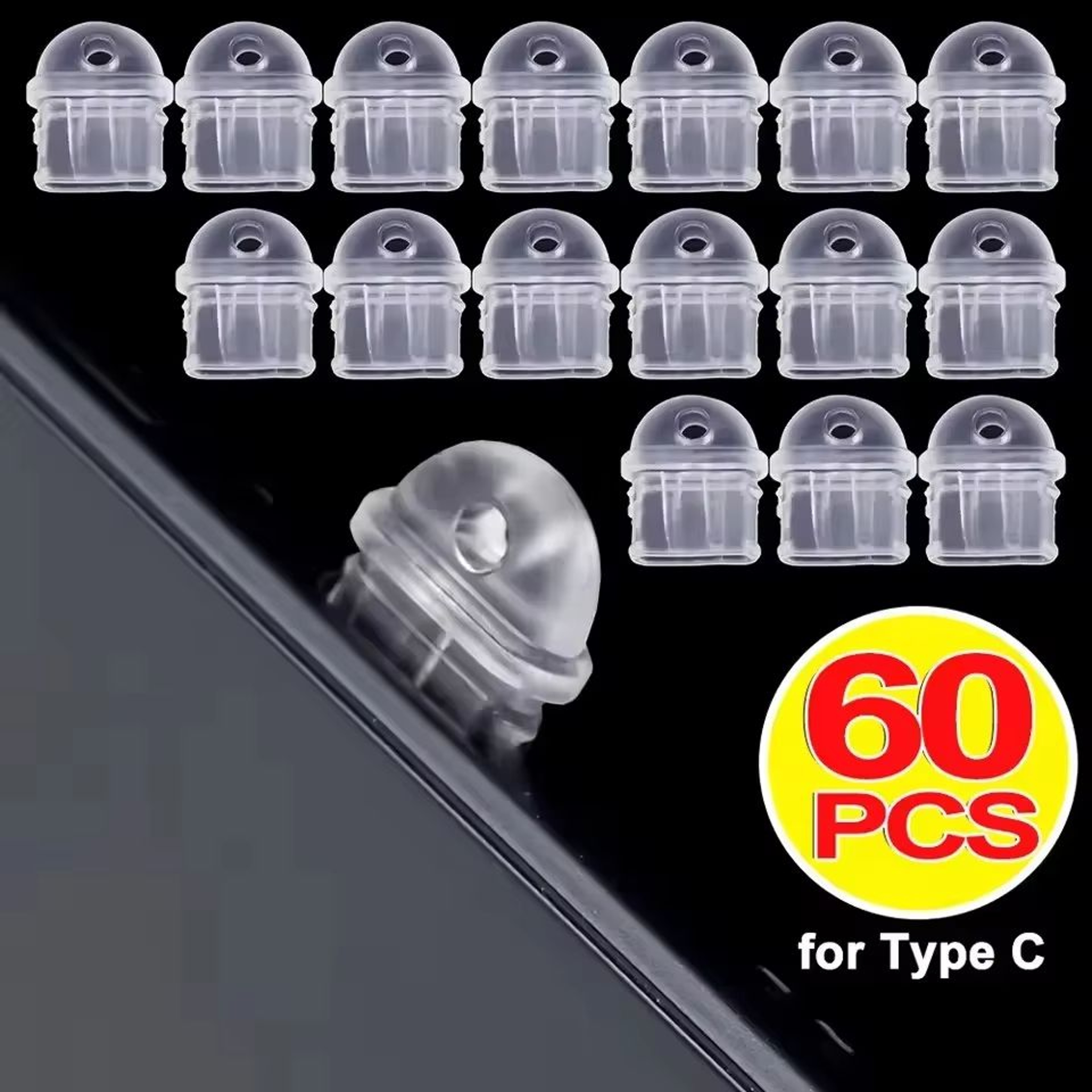 TypeC Dust Plug Silicone Charging Port Protector For Smartphones 1