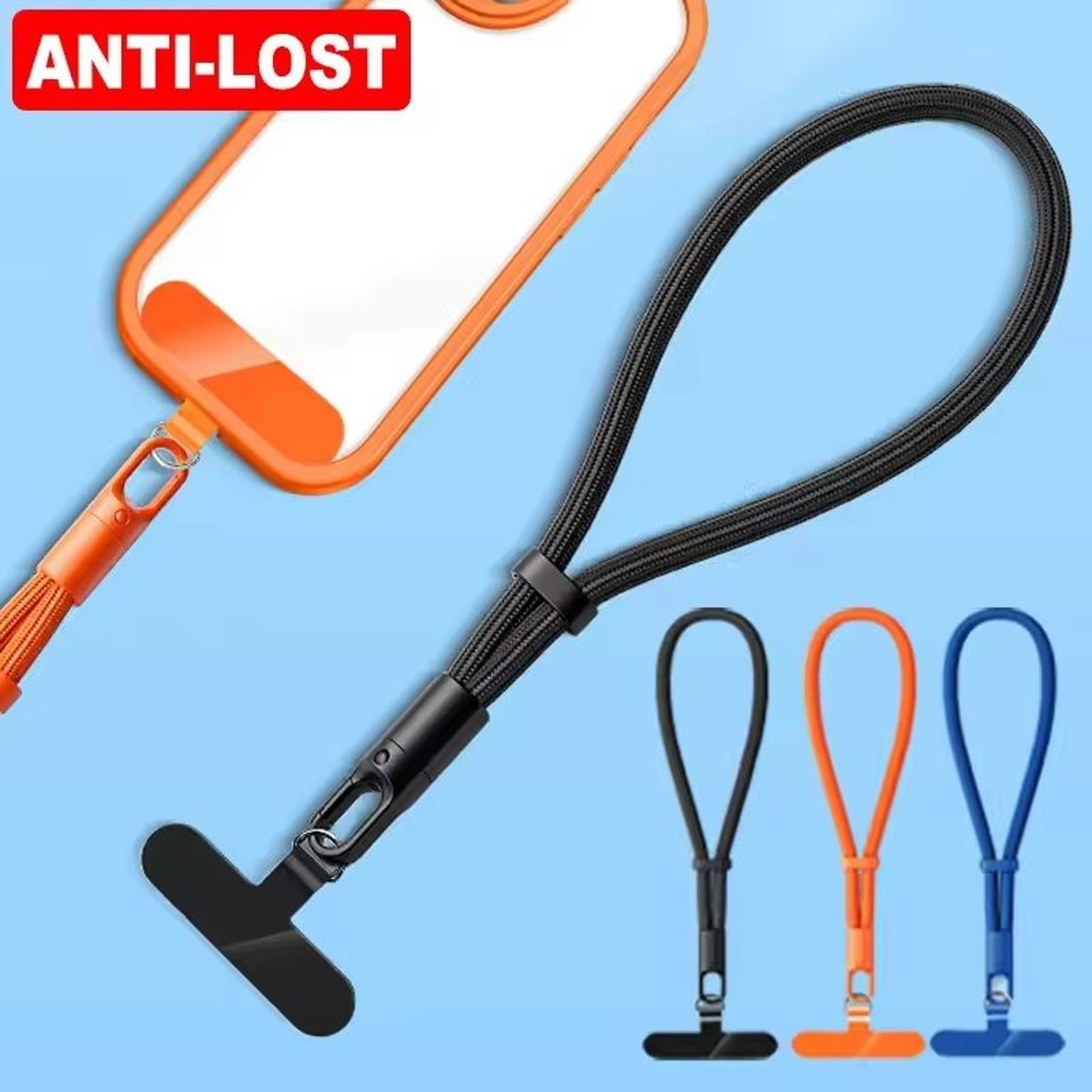 Adjustable Short Phone Lanyard Wrist Strap With Rotating Tether Tab For IPhone And Samsung 0