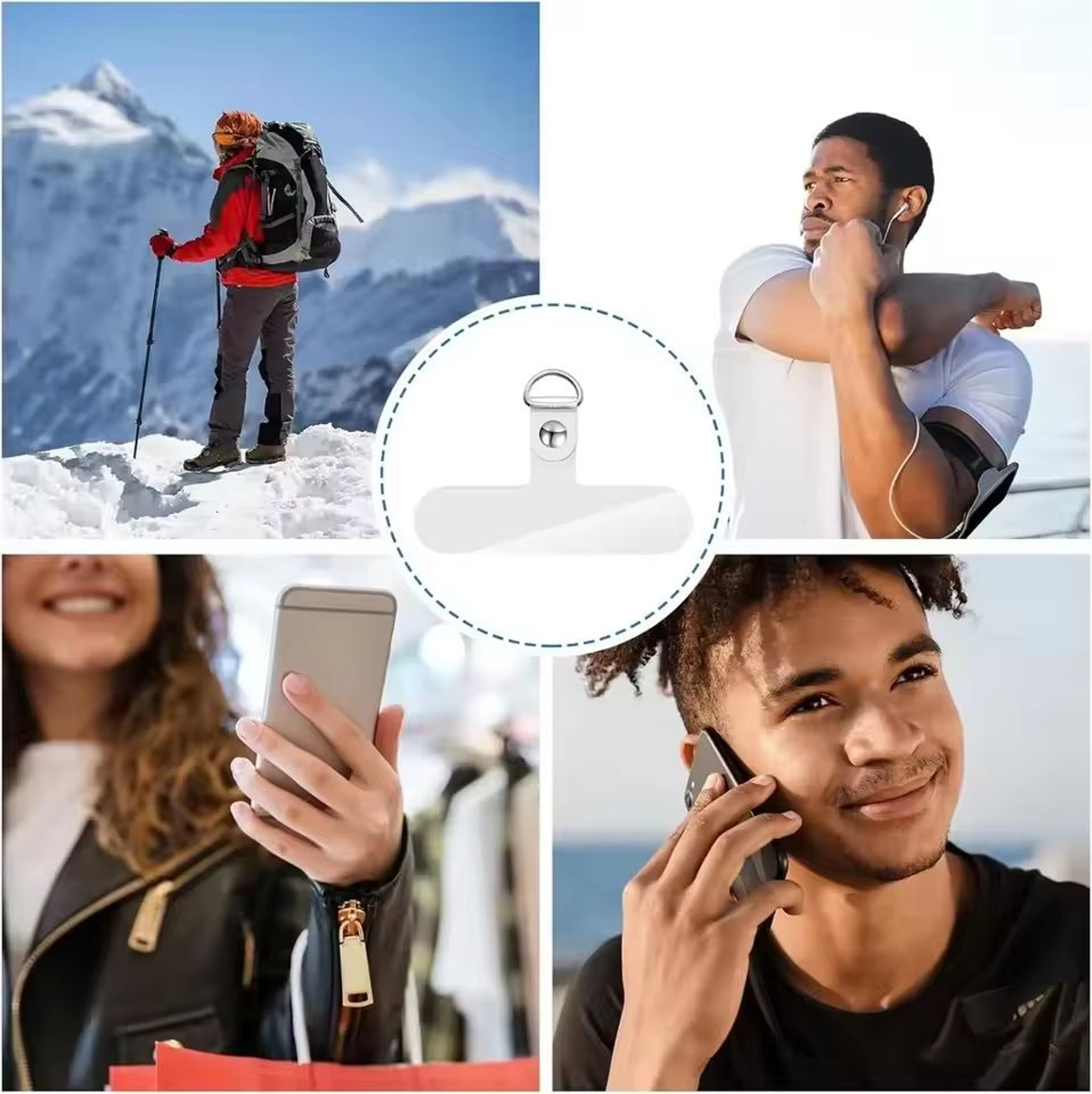 Universal Transparent Phone Lanyard Tether Tabs For Smartphones 5