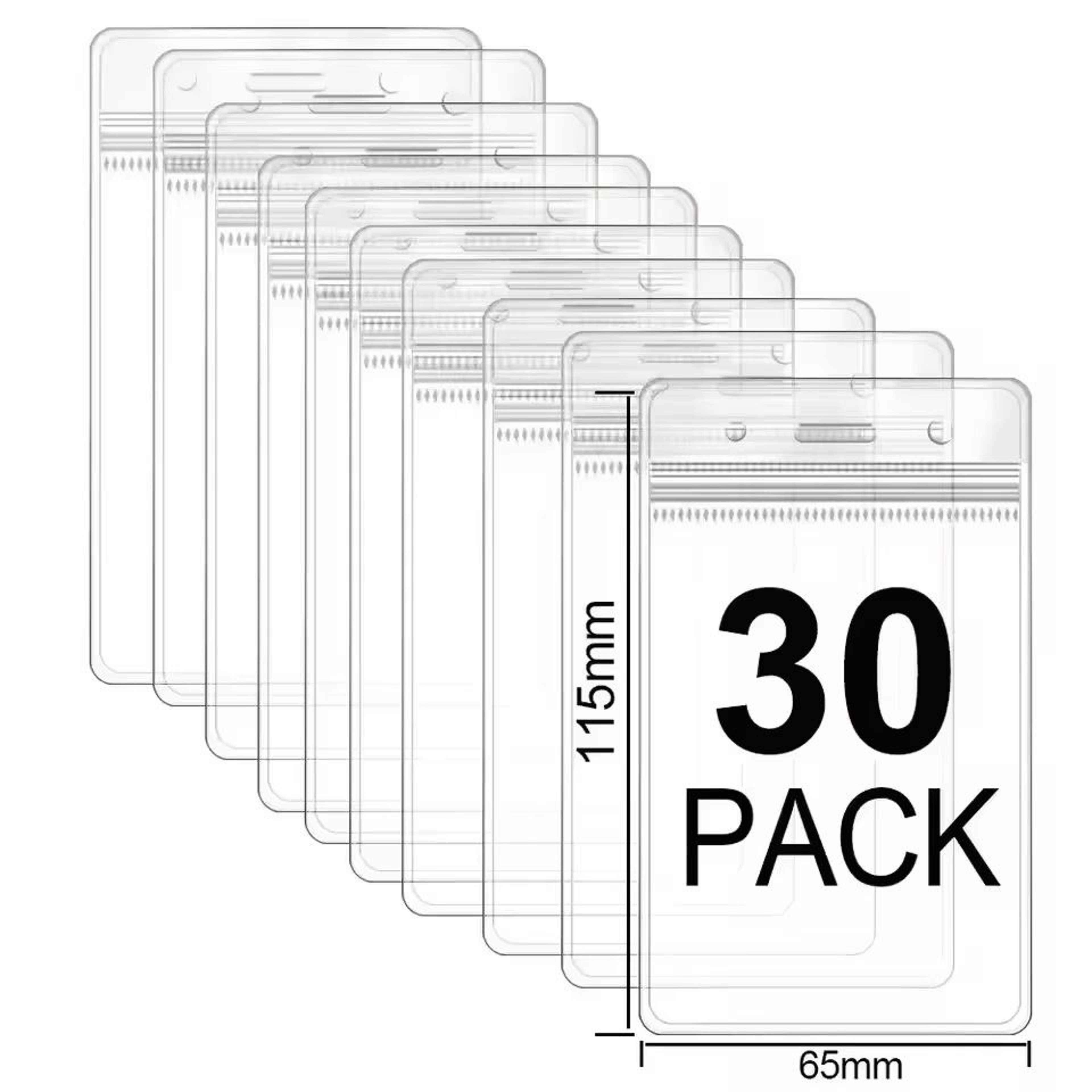 Waterproof Transparent Card Holder Set For ID Credit And Badge Protection 9