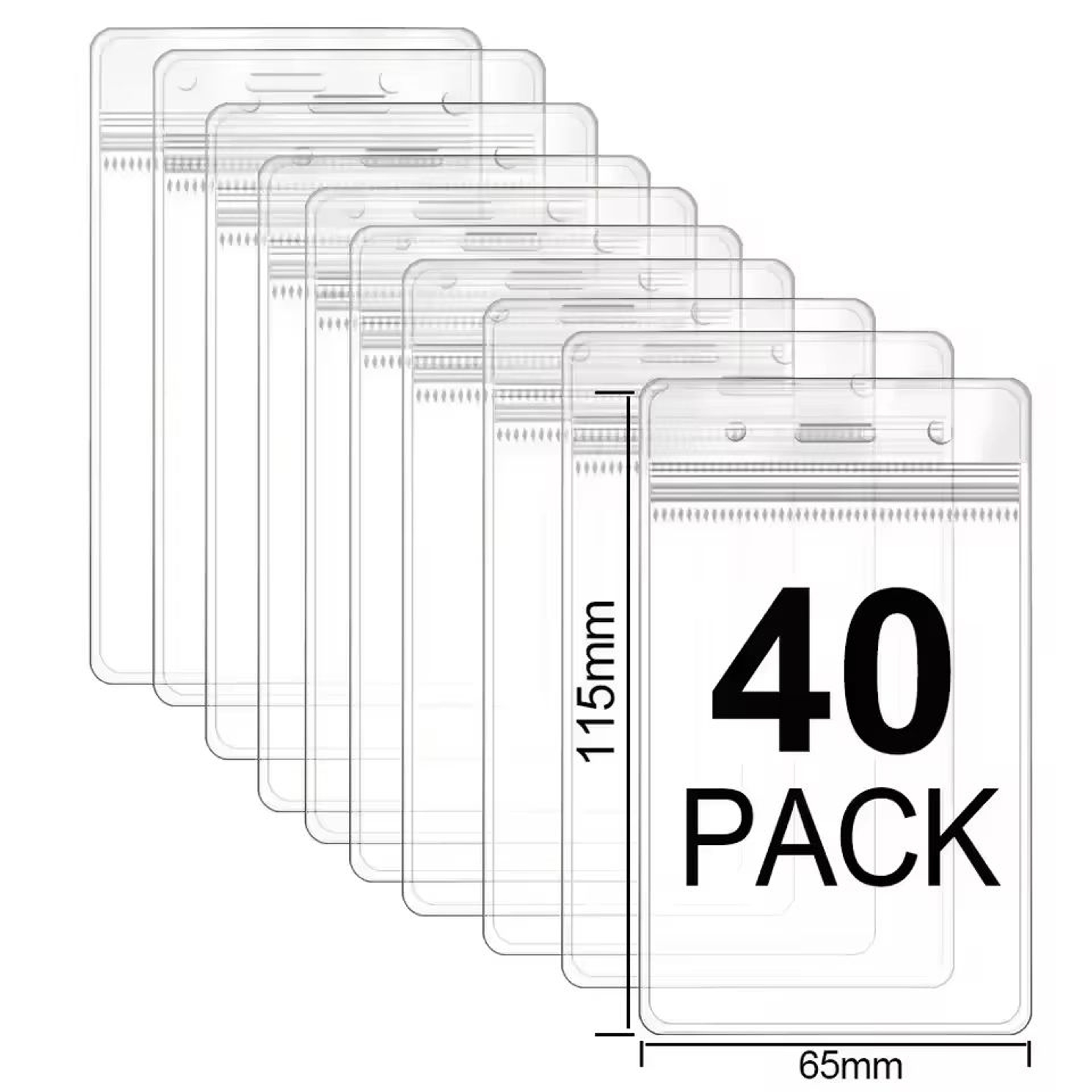 Waterproof Transparent Card Holder Set For ID Credit And Badge Protection 6