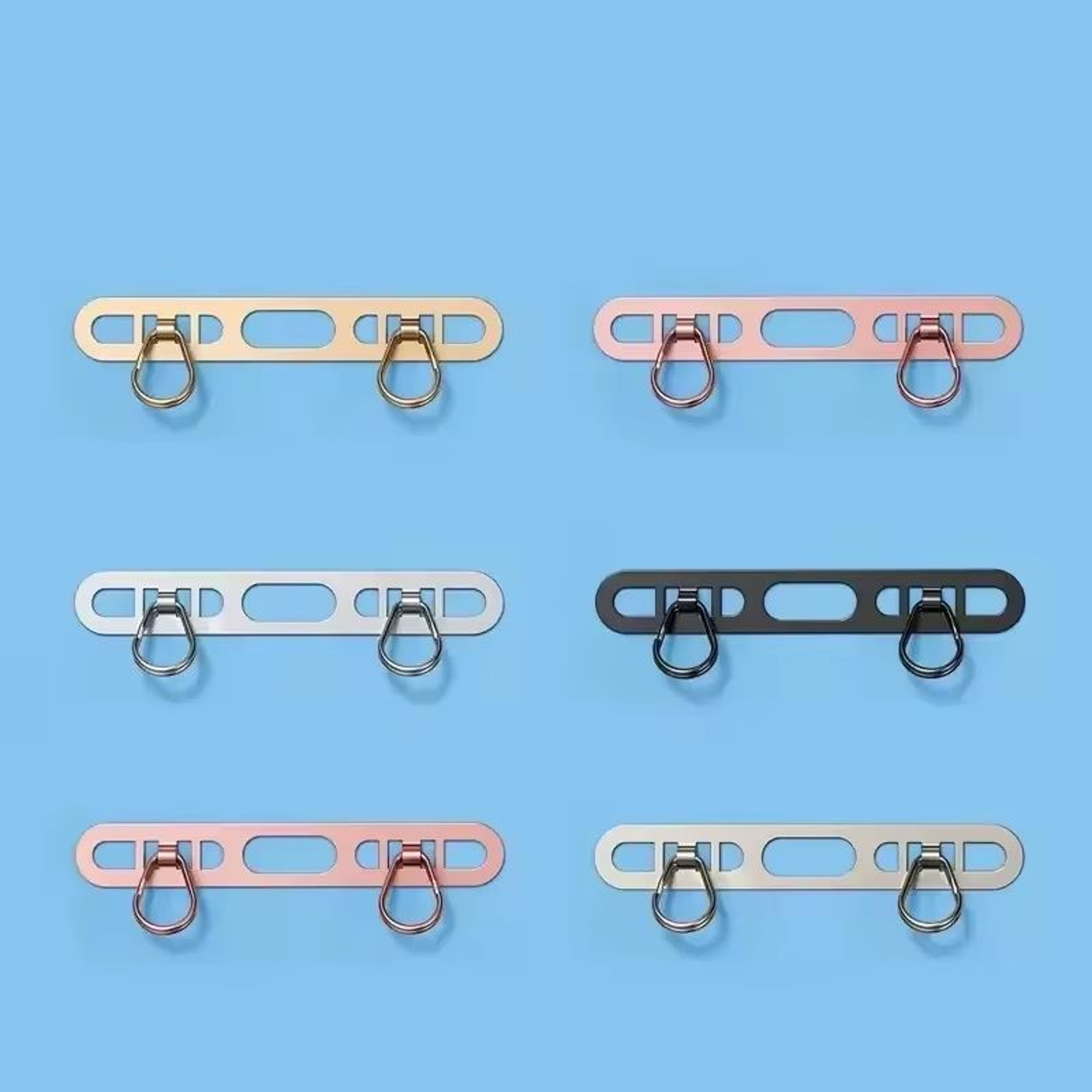 Luxury Stainless Steel Mobile Phone Lanyard Patch Gasket Tether Tab Safety Connector 5