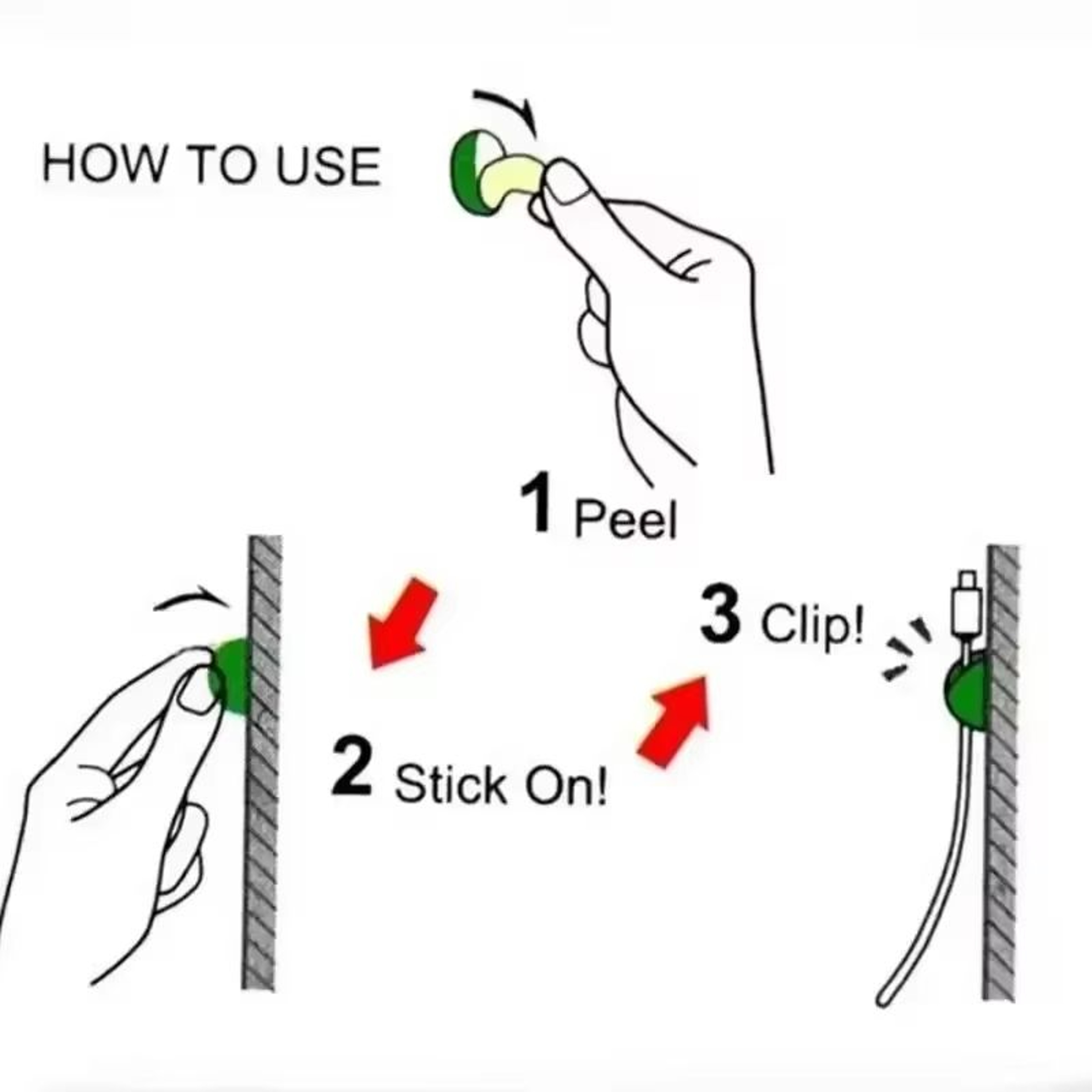 Adhesive Desktop Cable Clips For Wire Management And Charger Organization 5