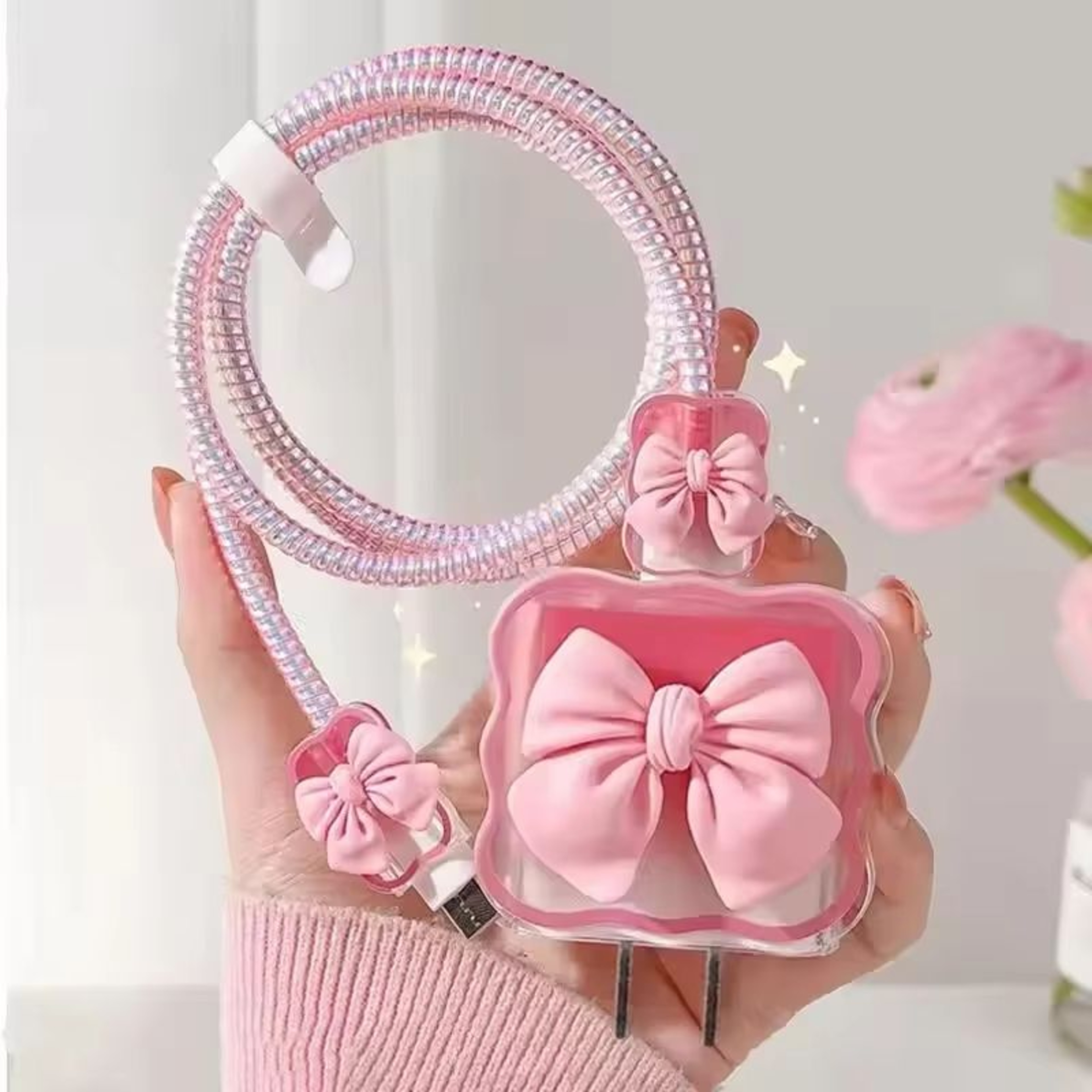 3D Silicone IPhone Charger Protection Case With Cable Guard 0