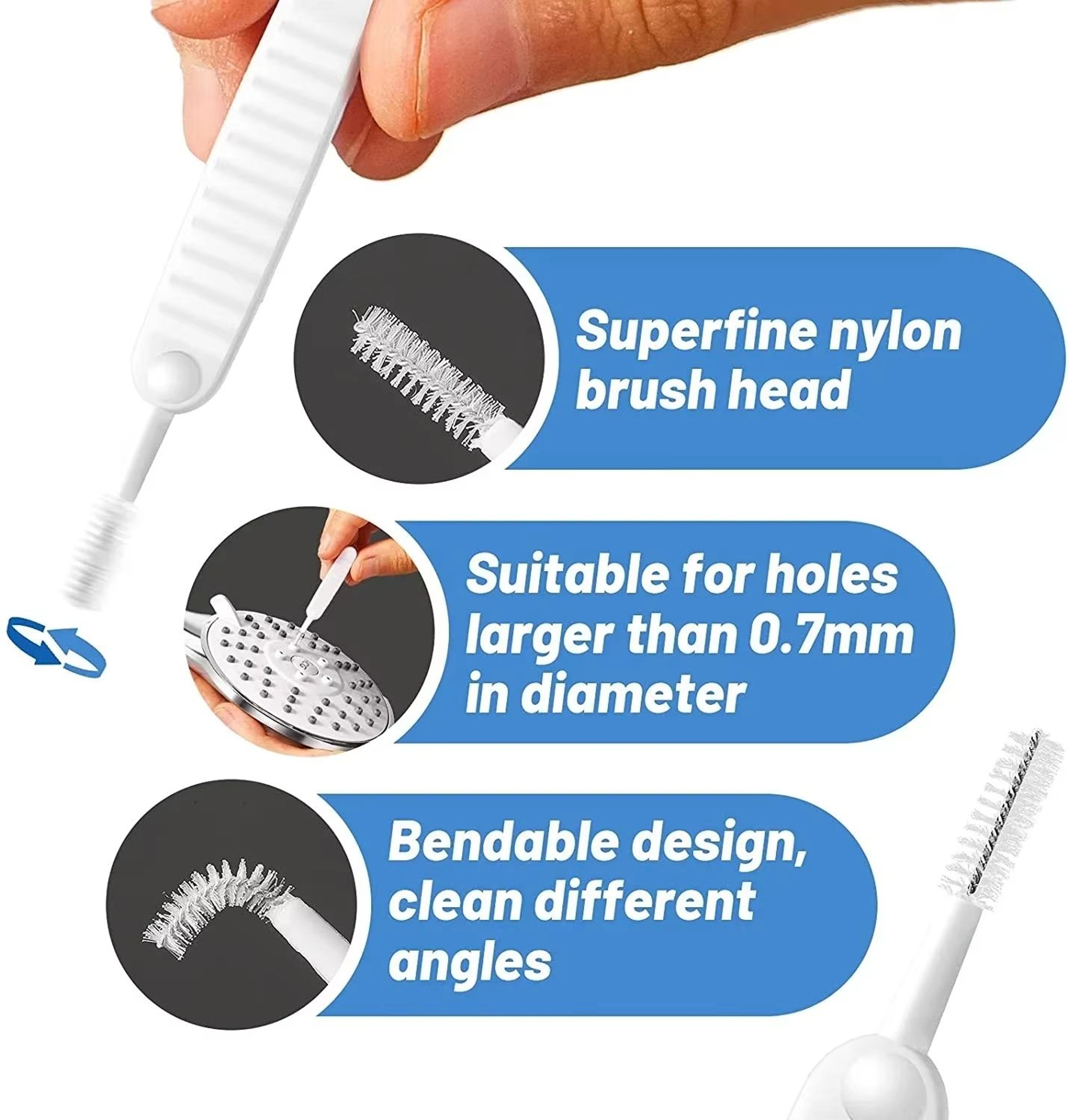Universal Mobile Phone Charging Port Dust Plug  Cleaning Brush Kit 3