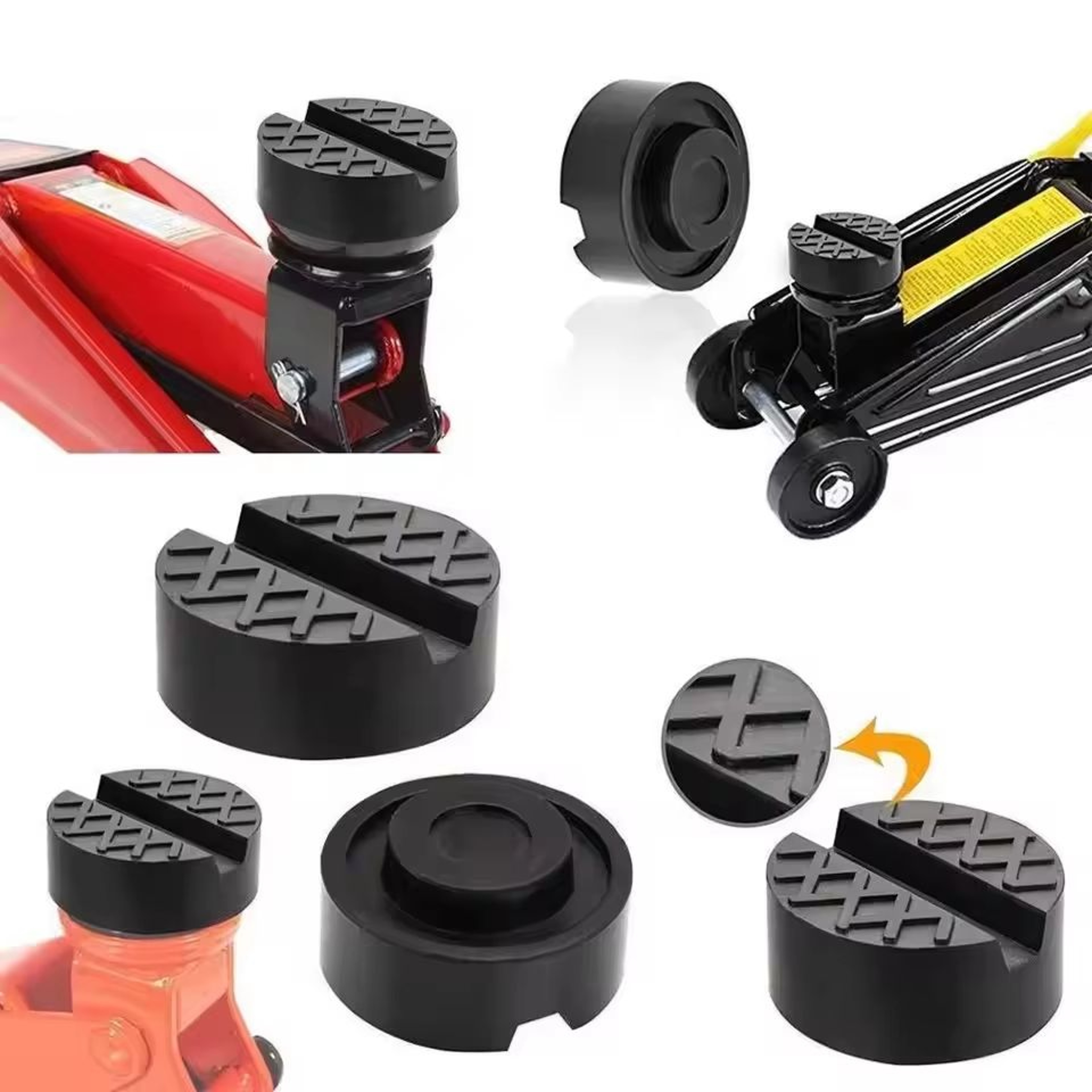 Car Lift Jack Support Stand Rubber Pads  Wheel Dolly Frame Adapter Tools 0