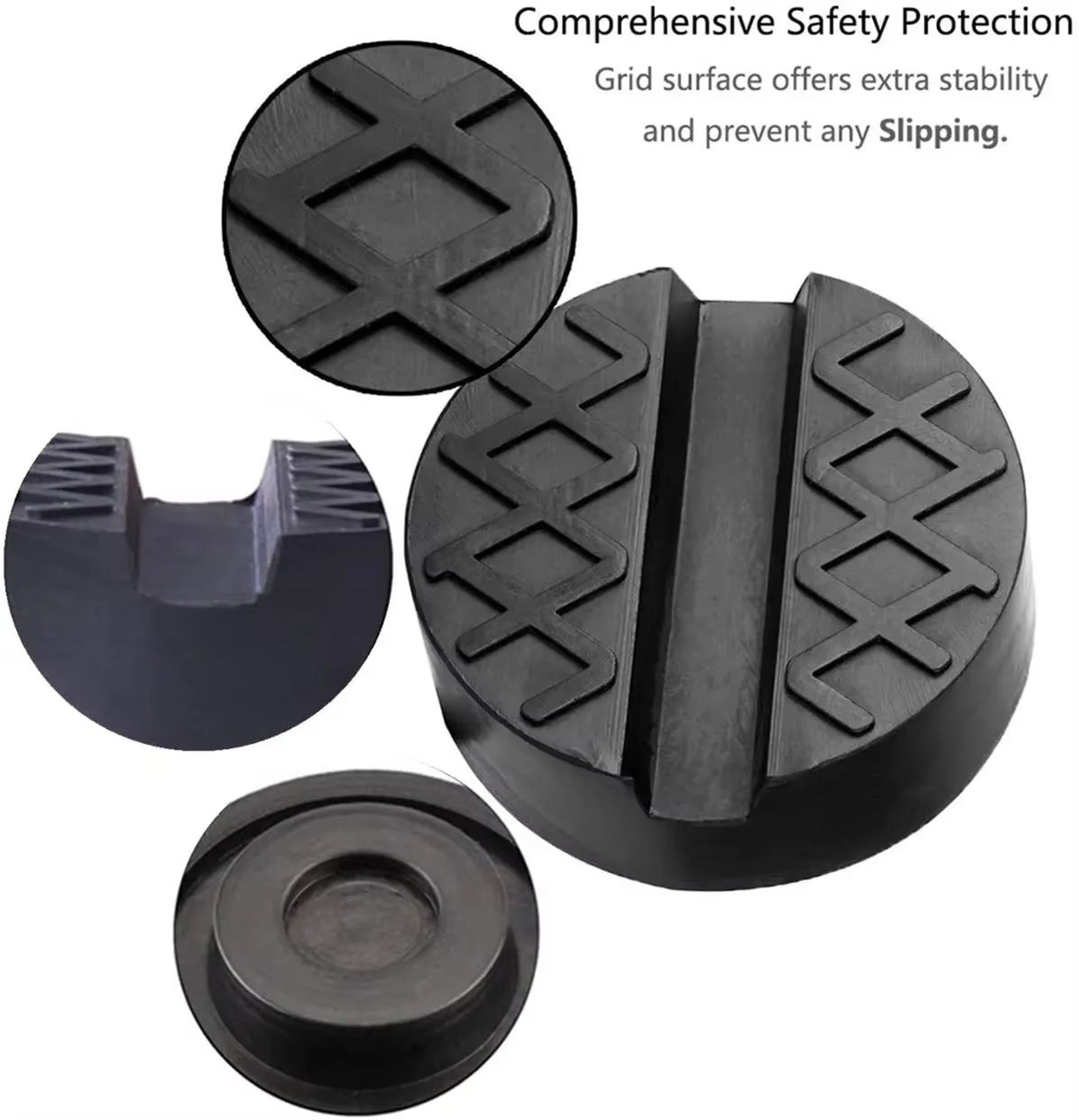 Car Lift Jack Support Stand Rubber Pads  Wheel Dolly Frame Adapter Tools 2
