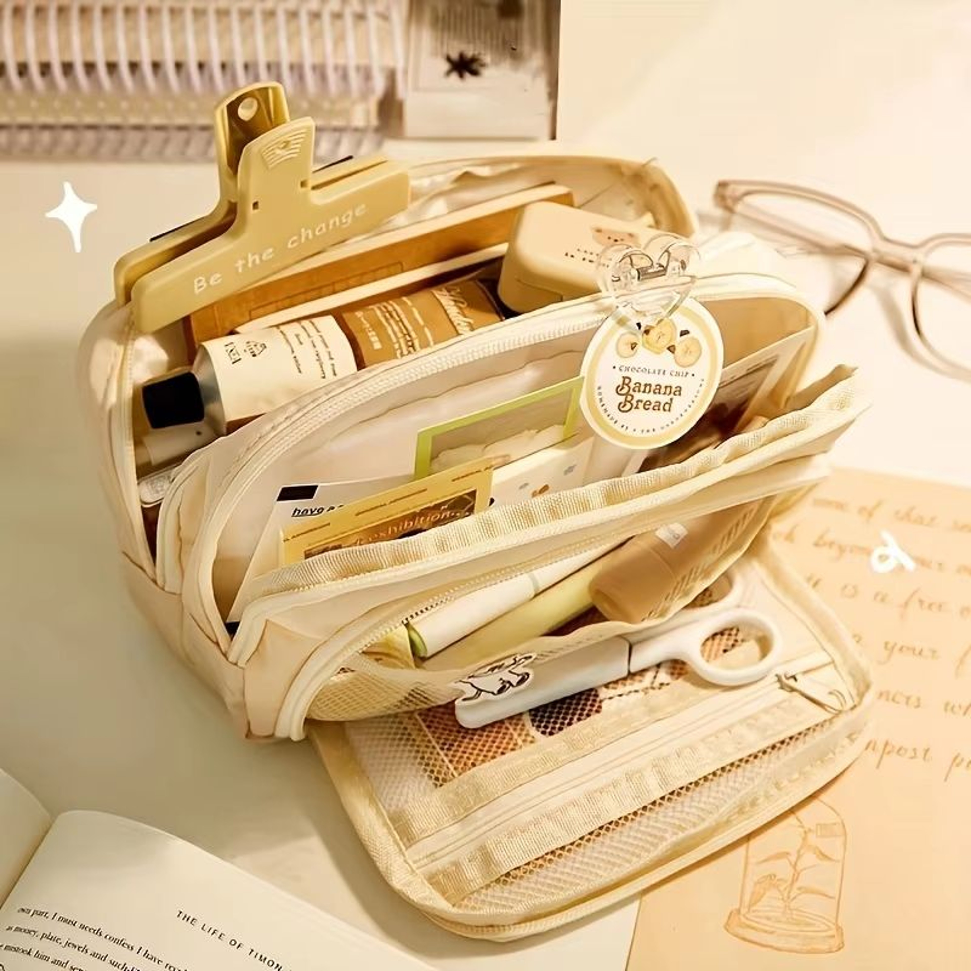 Large Capacity Canvas Organizer MultiLayer Storage Bag With Durable Zipper And Stylish Colors Porta 0