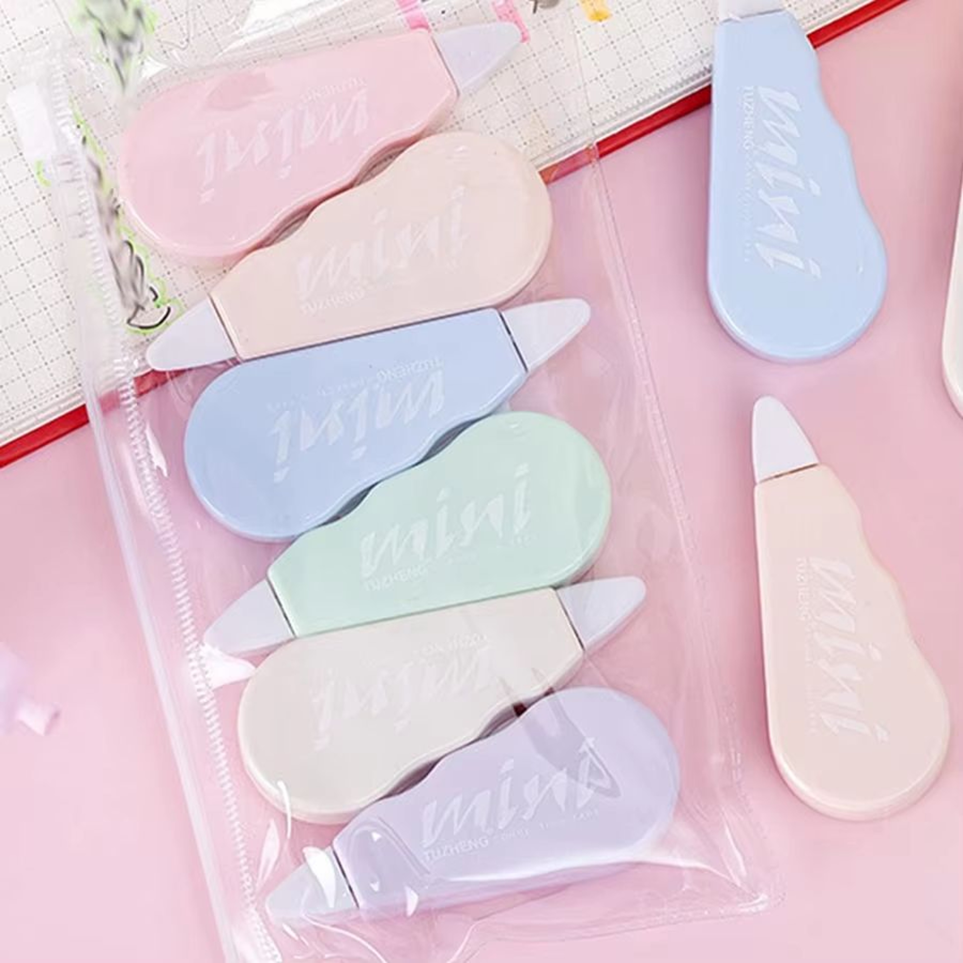 6pcs MultiColor Correction Tape Students Supplies 6