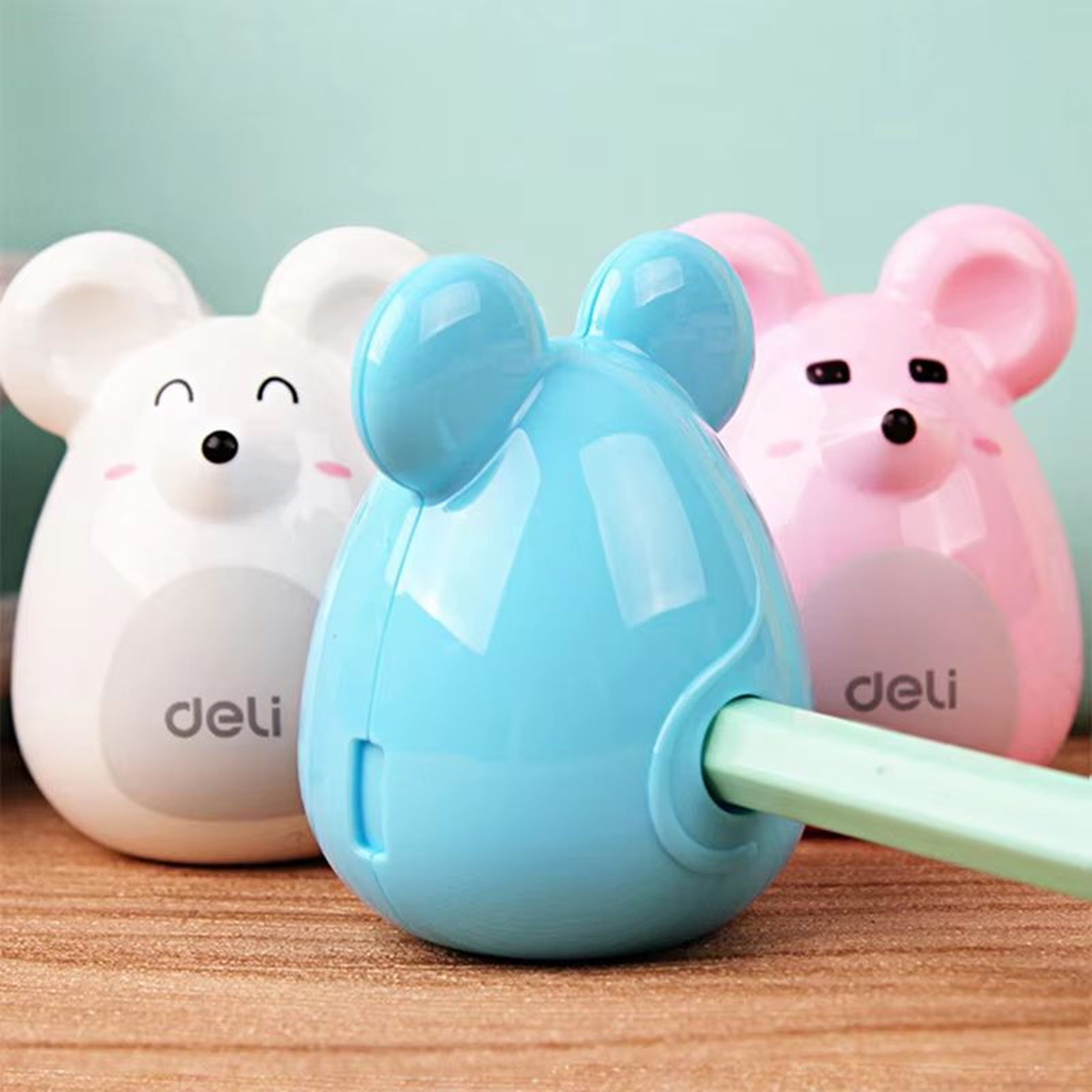 Kawaii Portable Cartoon Rat Pencil Sharpener Creative Pencil Sharpener Office School Supplies Stude
