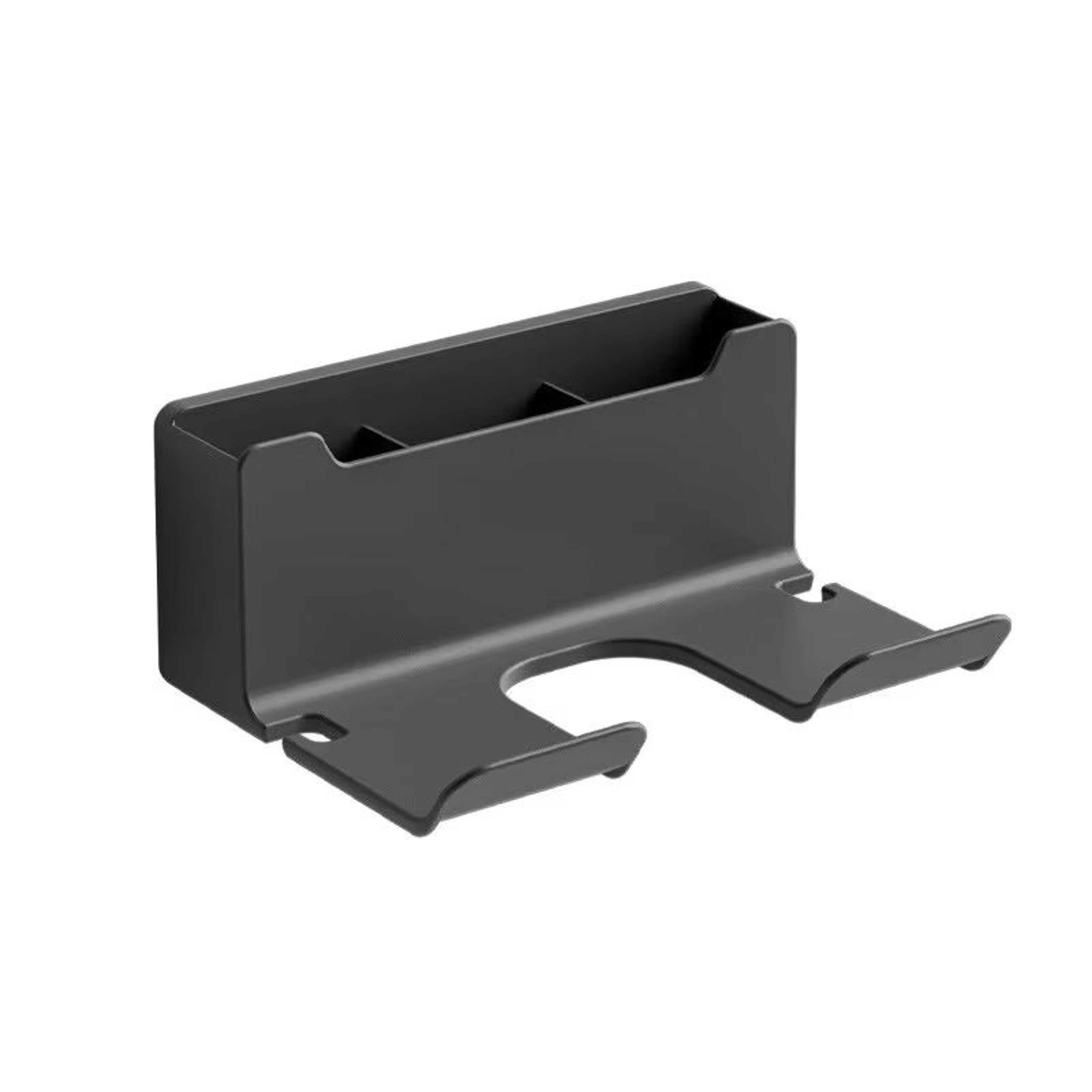 Wall Mount Hair Dryer Holder Stand Plastic Bathroom Hair Tool Organizer Rack 4