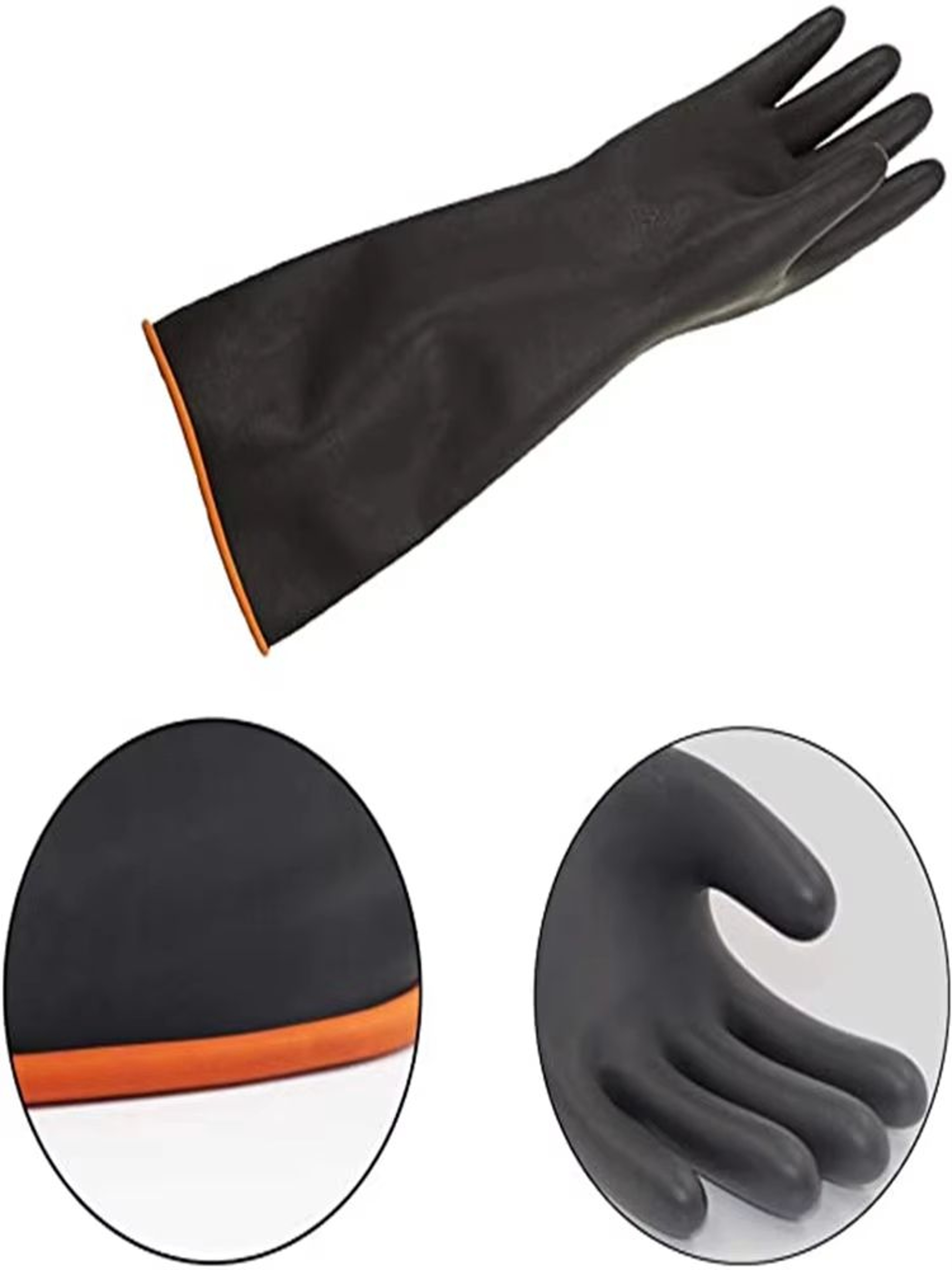 ExtraLong Rubber Cleaning Gloves 14inch Dishwashing And Household Scrub Gloves 3