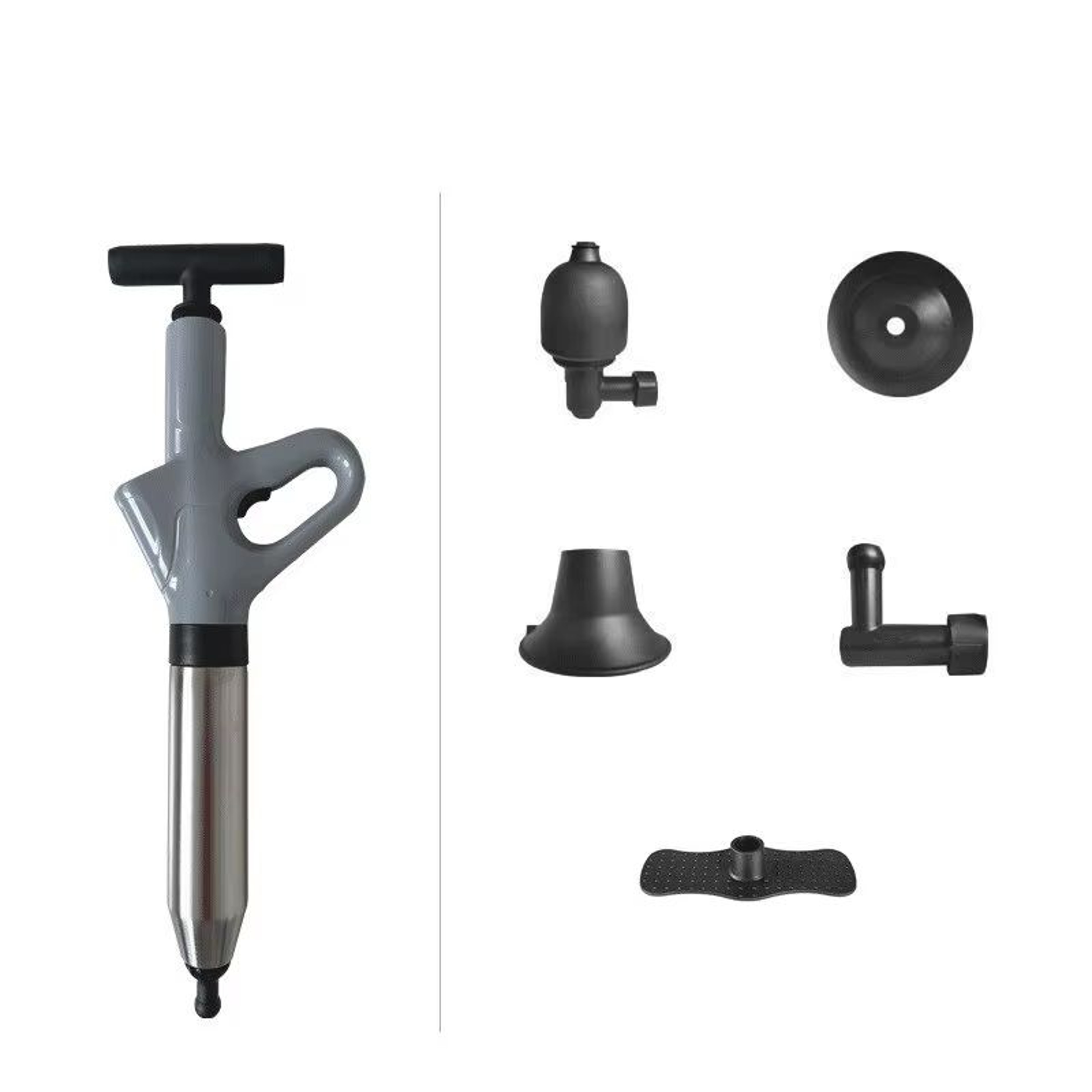 Stainless Steel HighPressure Toilet Pipe Dredger Pneumatic Drain Unclogger Tool For Home Plumbing 7