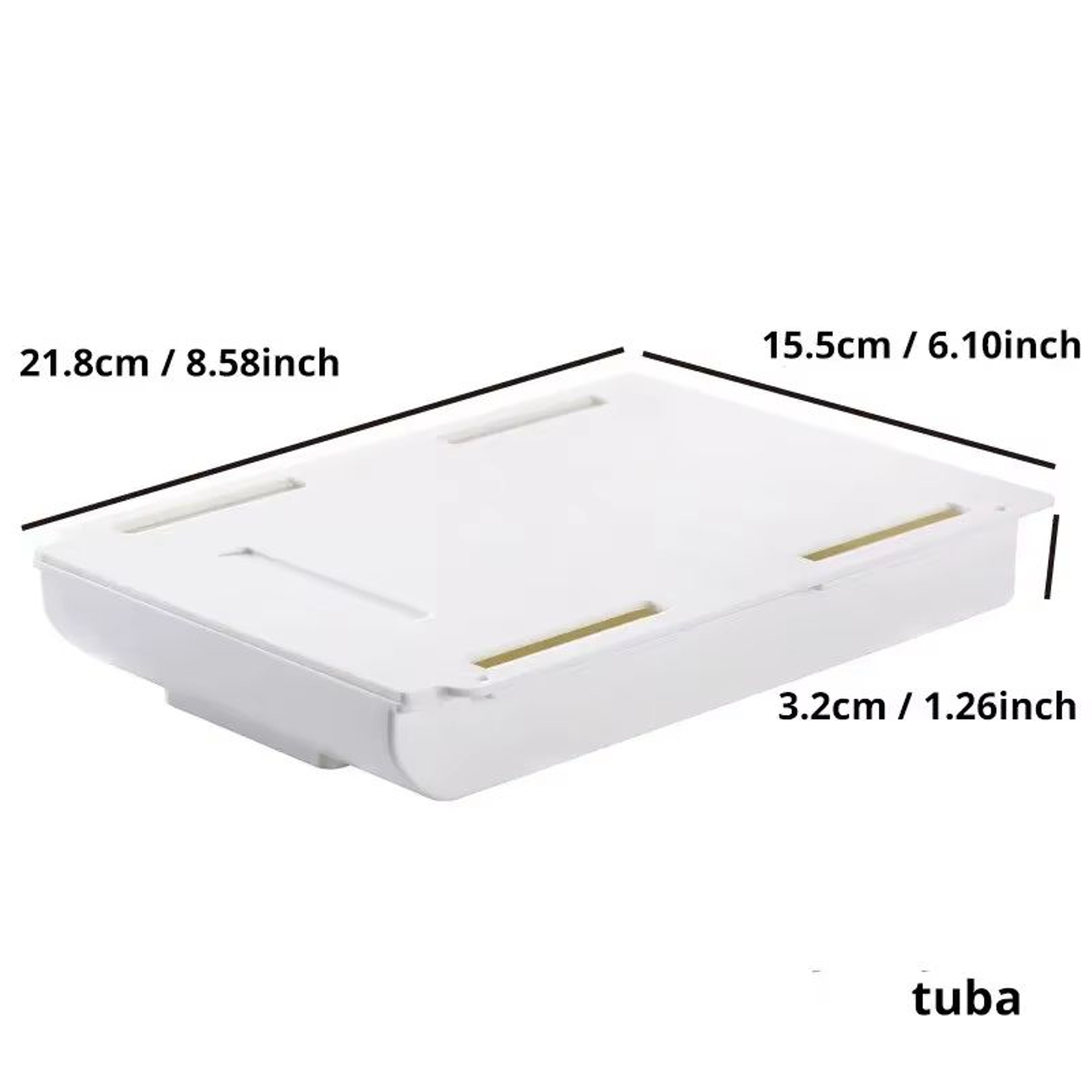 Premium UnderDesk Hidden Storage Drawer  SelfAdhesive SpaceSaving Organizing Tray 6