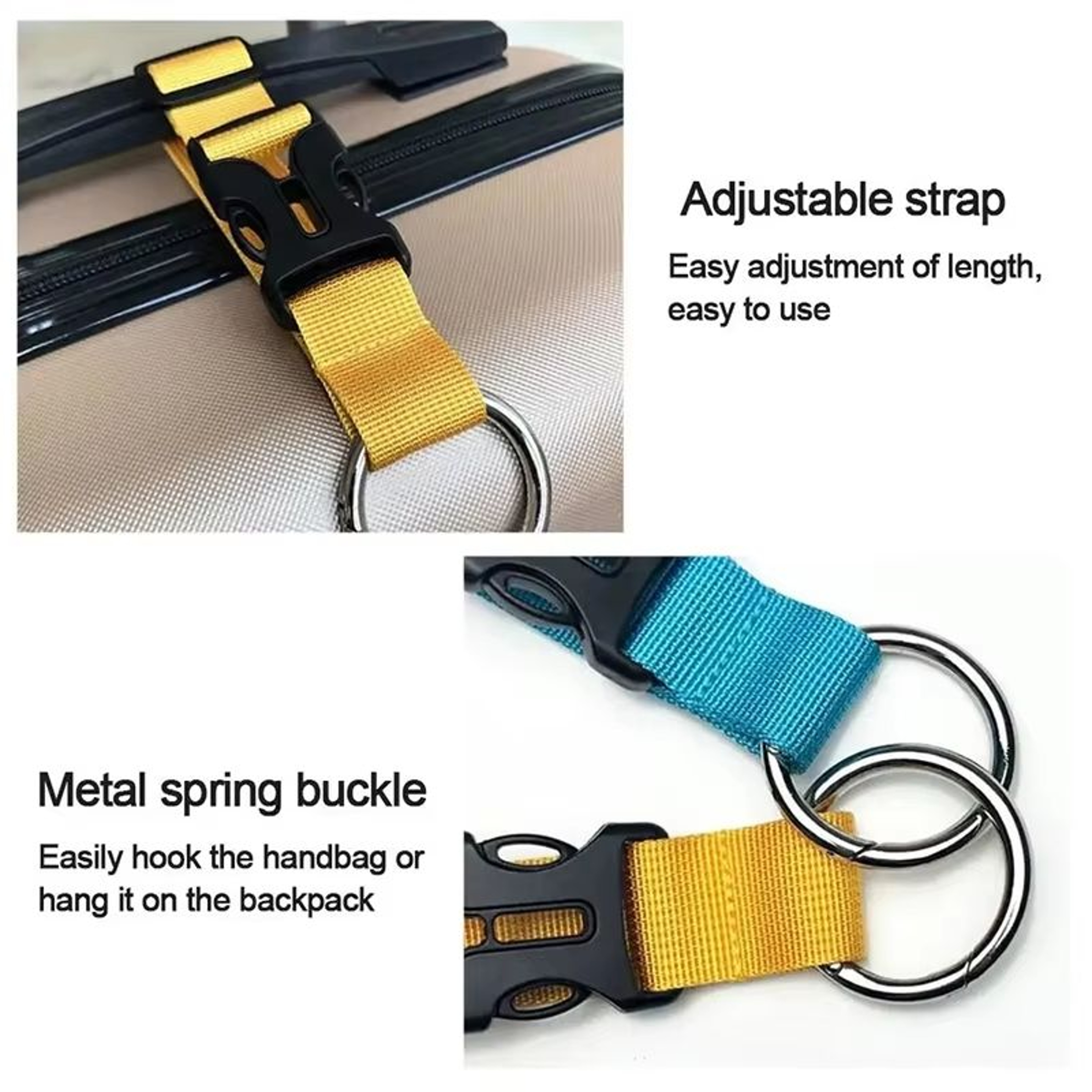 Portable Luggage Hanging Buckle Strap For Backpack And Suitcase 4