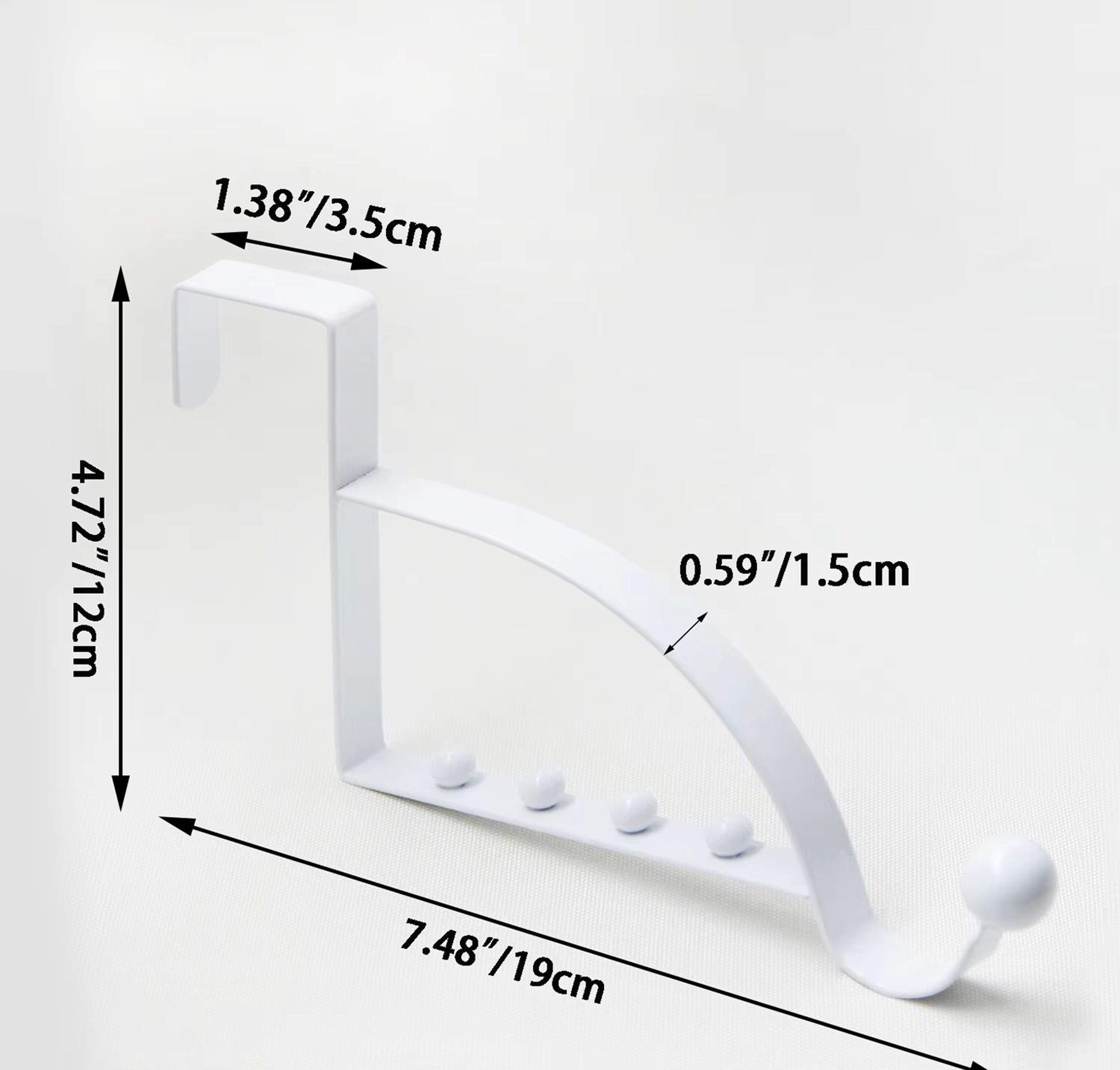 OverTheDoor MultiHook Storage Hanger Rack For Coats Bags Hats And Household Items 4