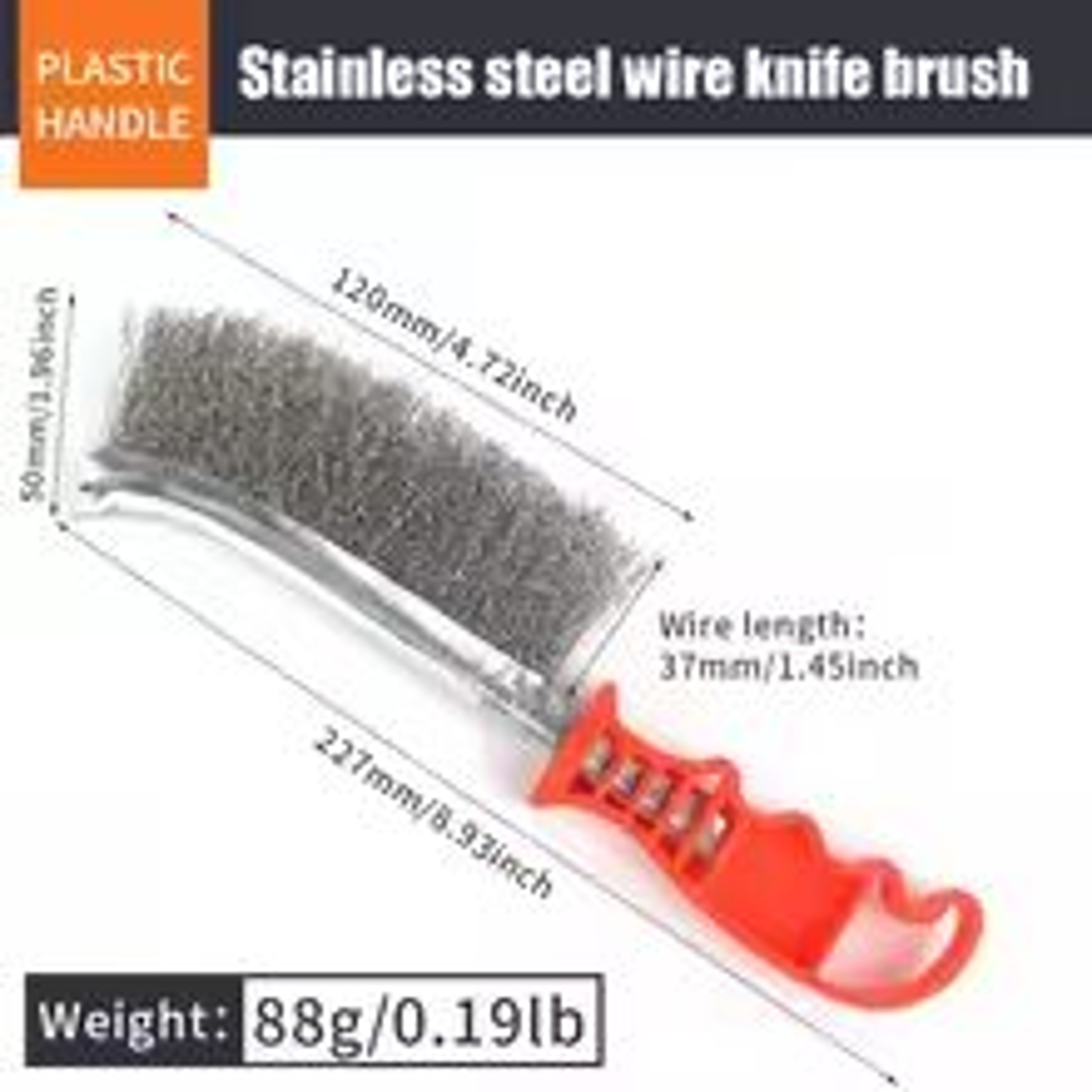 Steel Wire Roller Brush With Wooden Handle  HeavyDuty Rust Removal  Grill Cleaner 6