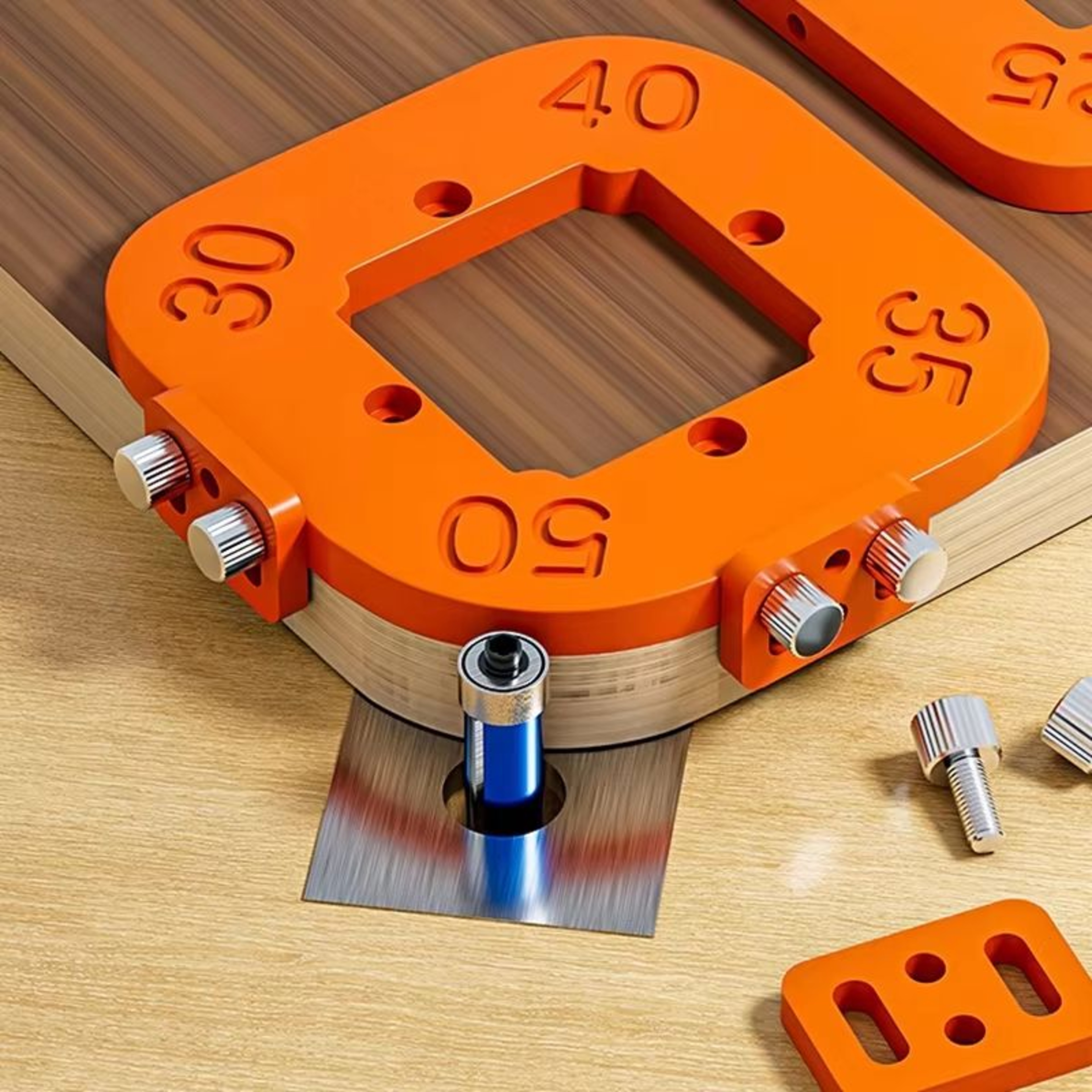 Woodworking Router Corner Radius Templates Jig Set  ABS Curved Routing R10 To R50 0