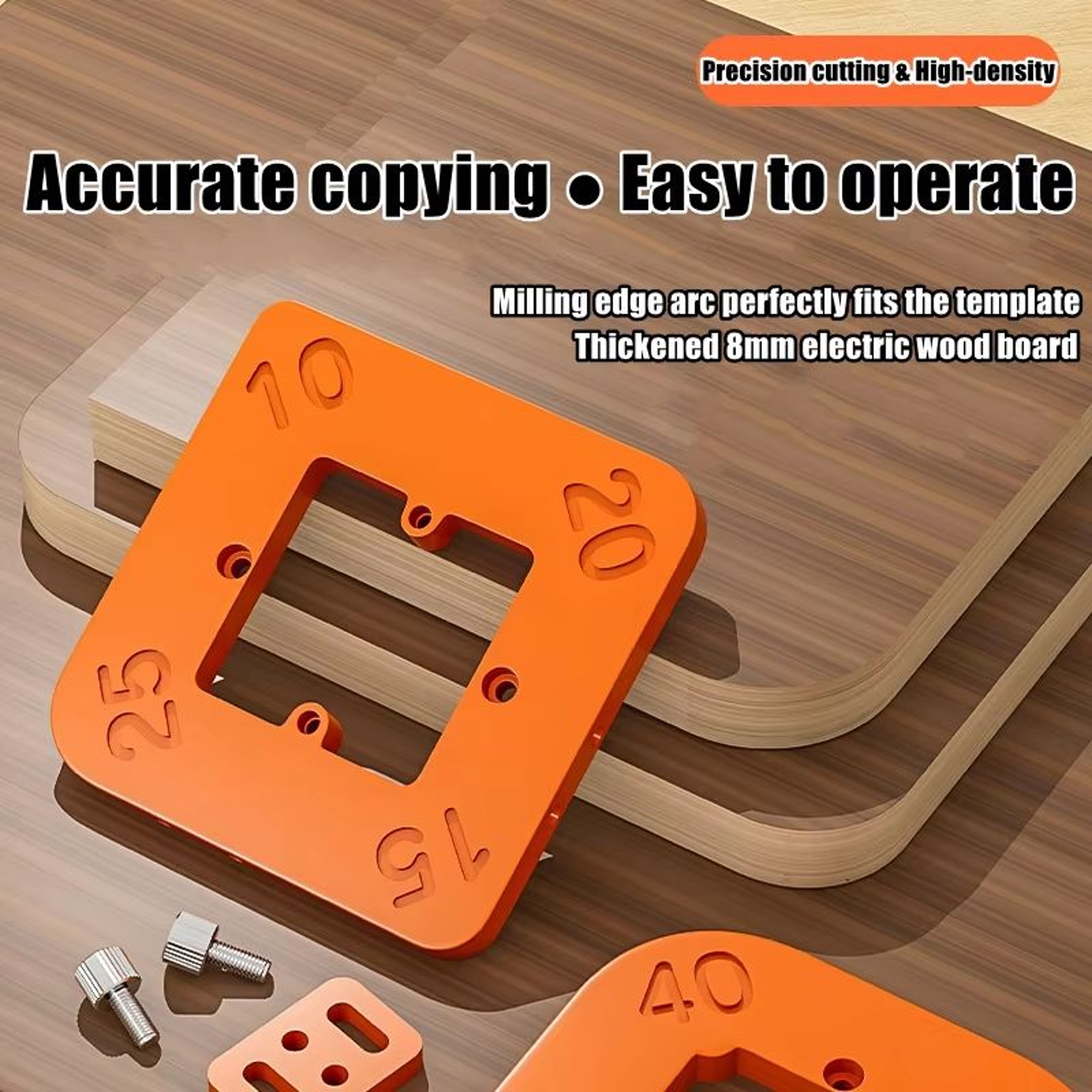 Woodworking Router Corner Radius Templates Jig Set  ABS Curved Routing R10 To R50 1