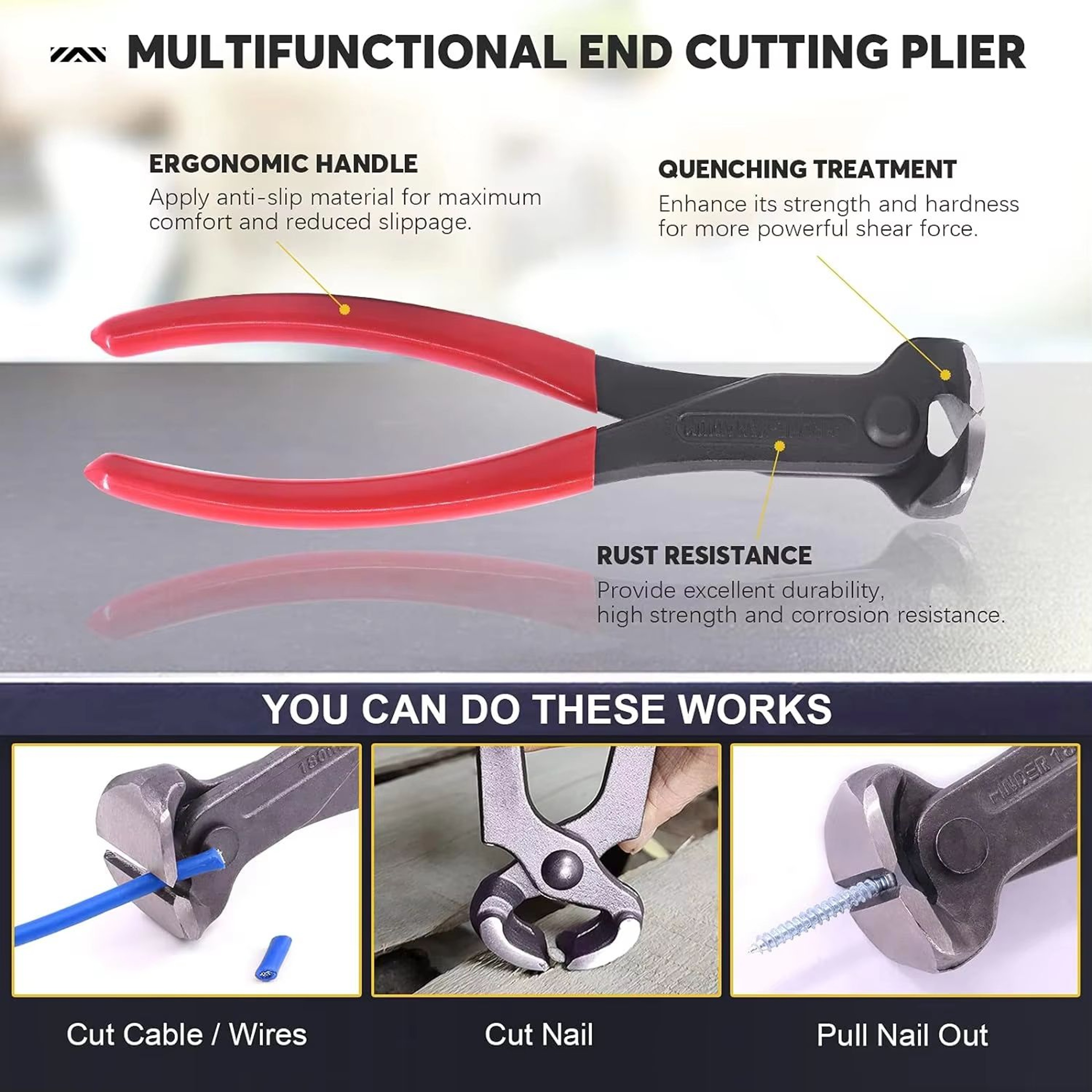 Multifunctional Puller Pliers  Cutting Staple  Nail Removal Tool For Woodworking And DIY 5
