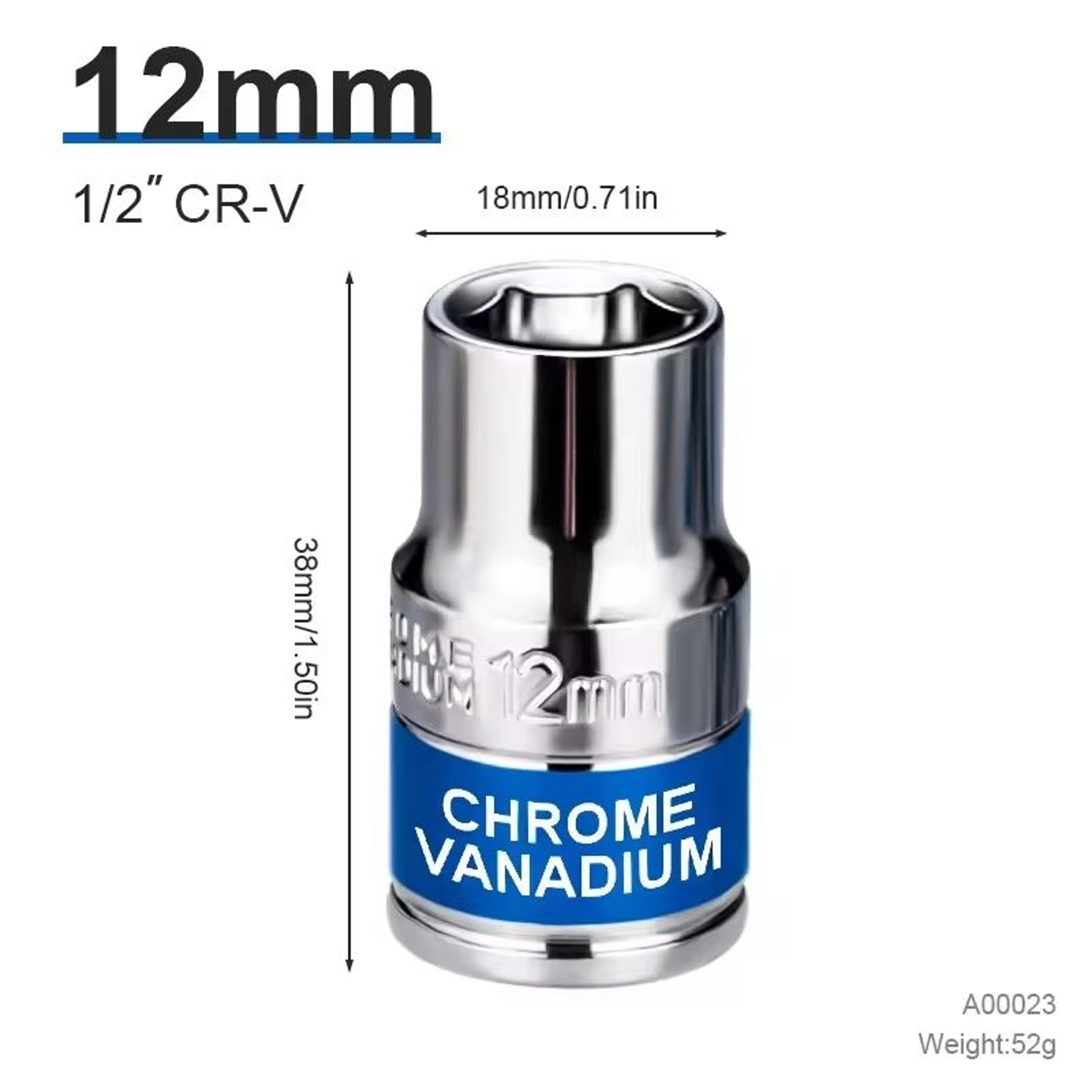 12 Drive Deep Impact Socket Set 832 Mm  HeavyDuty Impact Sockets For Pneumatic Wrenches  Tire Remov 10