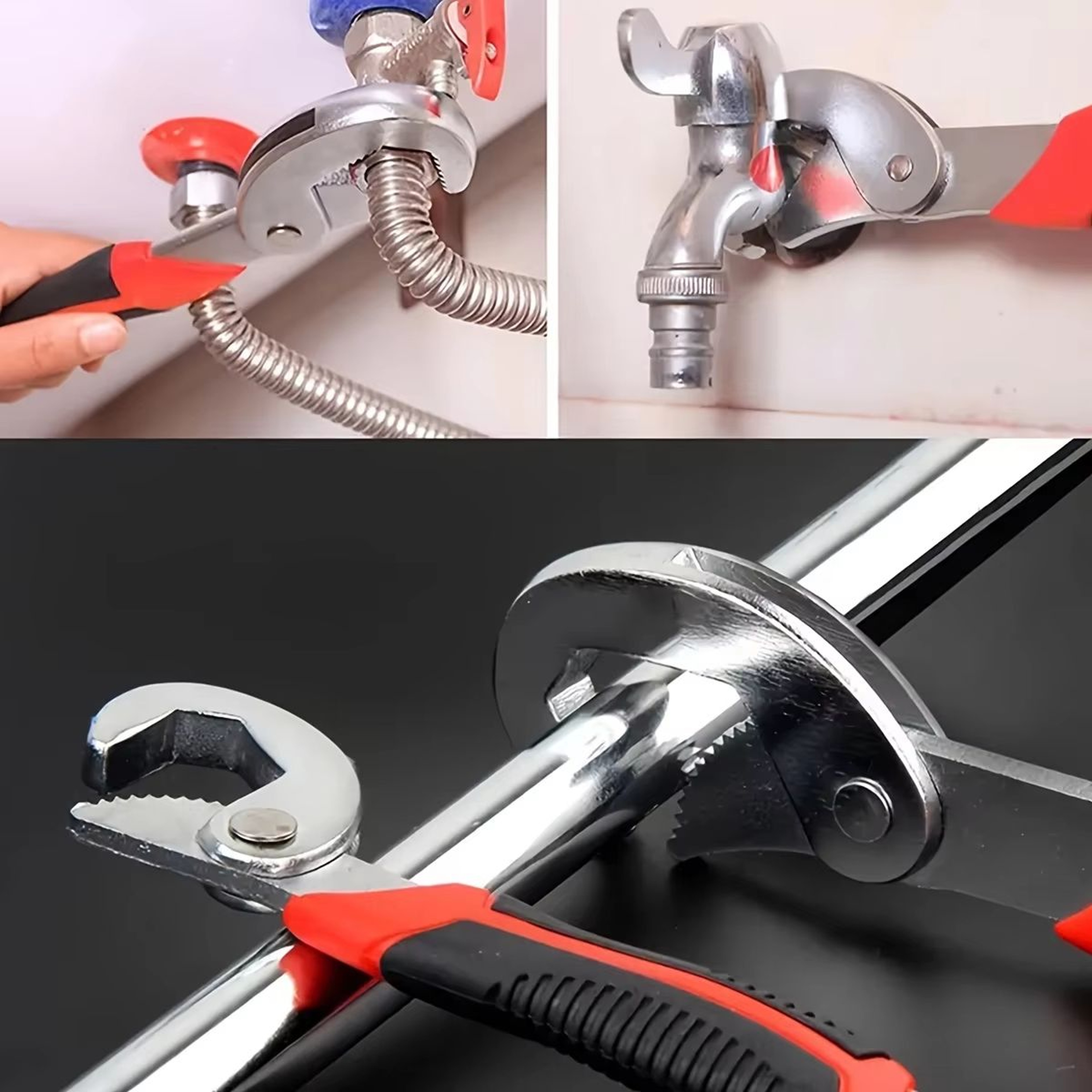 Adjustable Universal Wrench  Quick MultiFunction Spanner 622 Mm With New Ergonomic Grip 1Pack 5