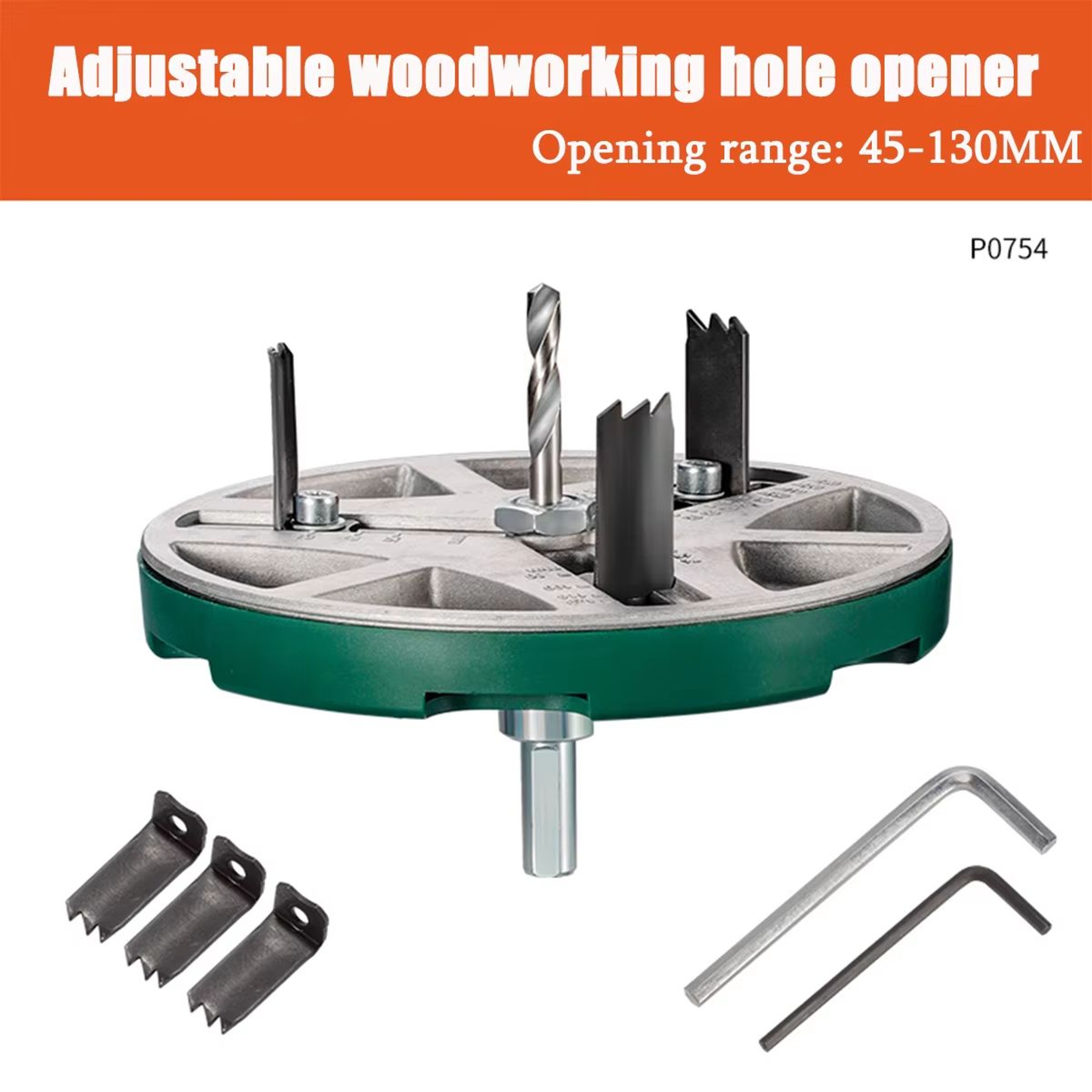 Adjustable Round Hole Saw Tool  45130 Mm Adjustable Hole Opener For Woodworking And Cutting 6