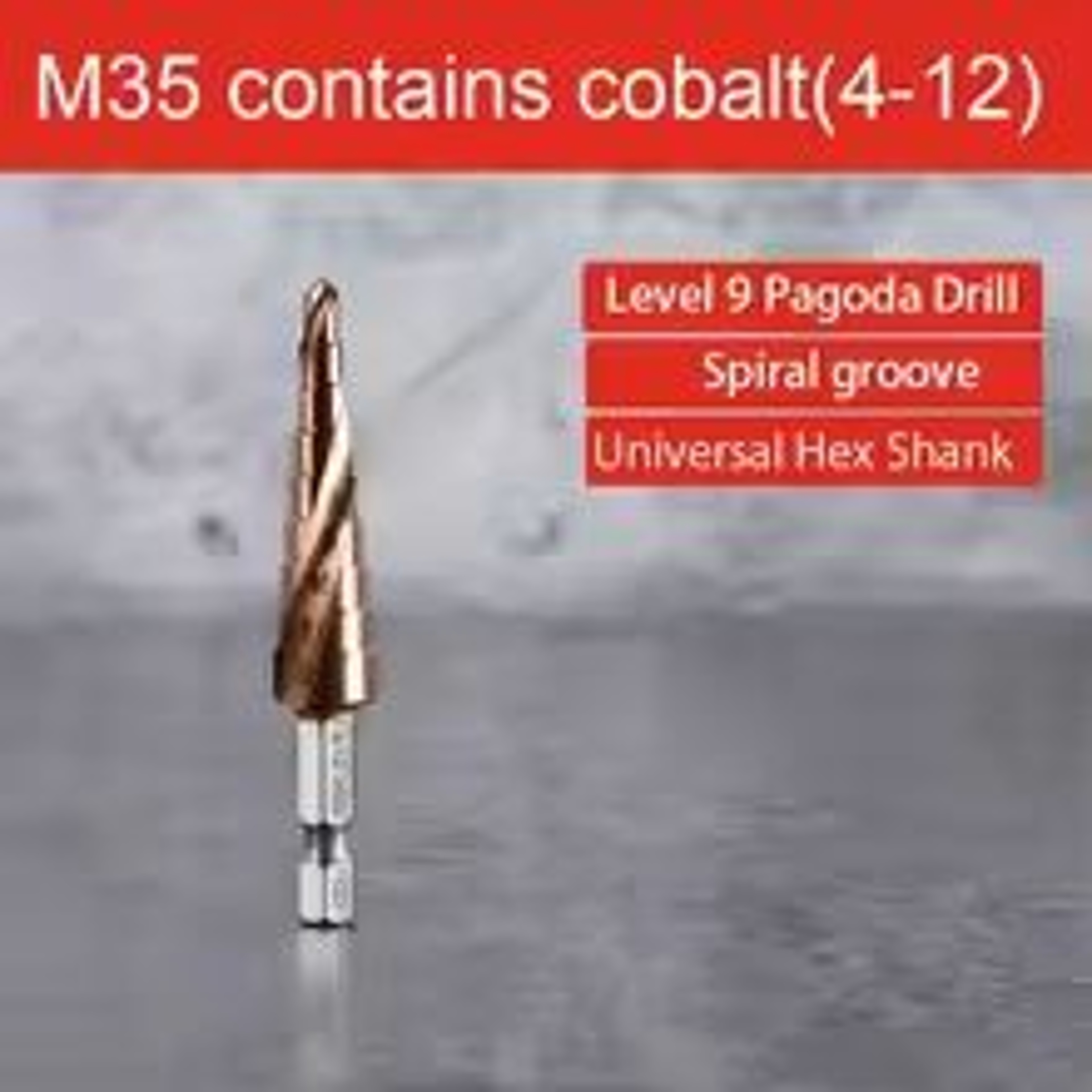 M35 Cobalt Step Drill Bit 412  420  432 Mm  HighSpeed Steel Hole Cutter For Metal  Stainless Steel 6