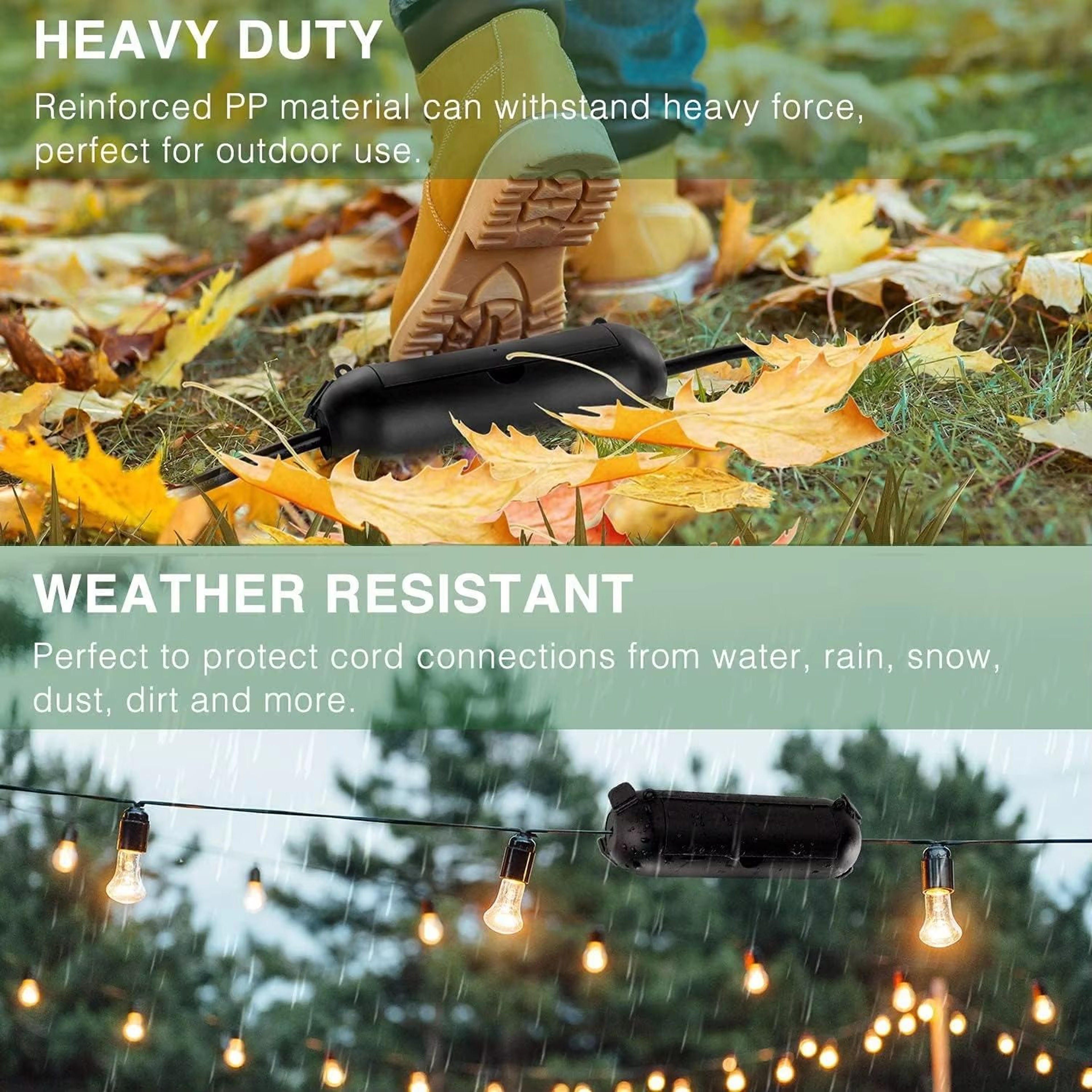 Outdoor Extension Cable Safety Cover  Waterproof Weatherproof Electrical Connection Box For Indoor  1