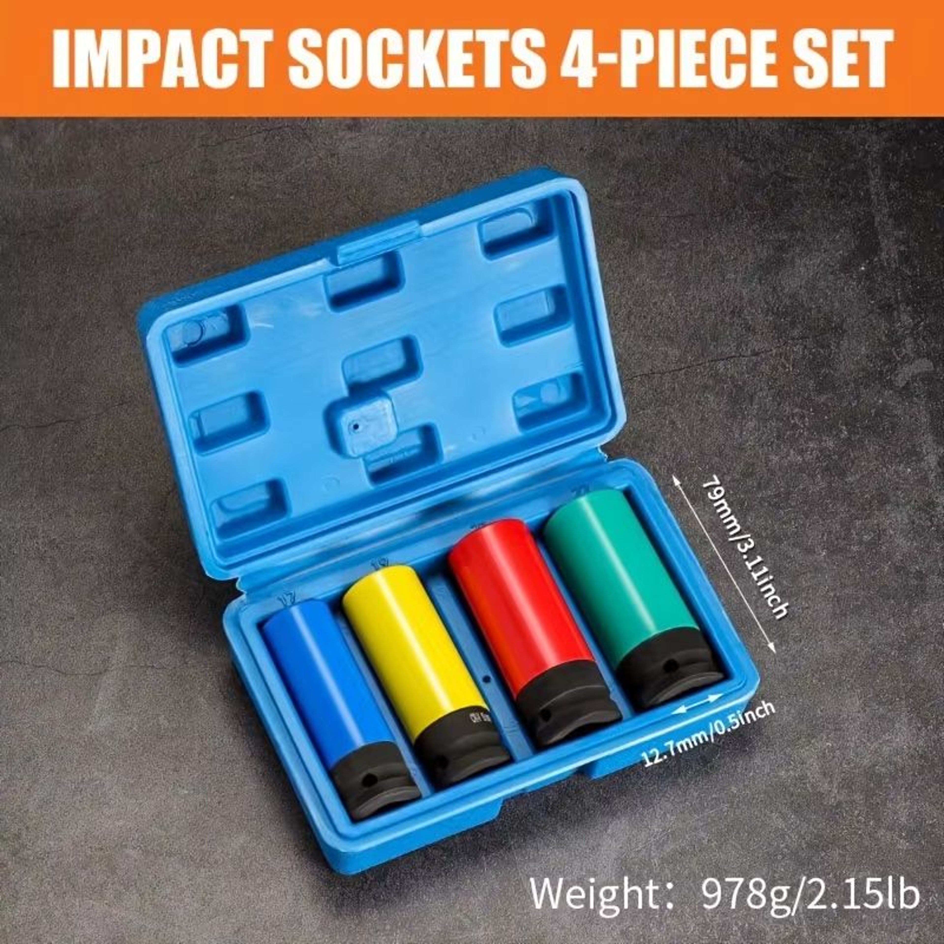 Drive Wheel Protector Impact Socket Sleeve Set  Durable Plastic Protective Sleeves For 15 17 19 21  7