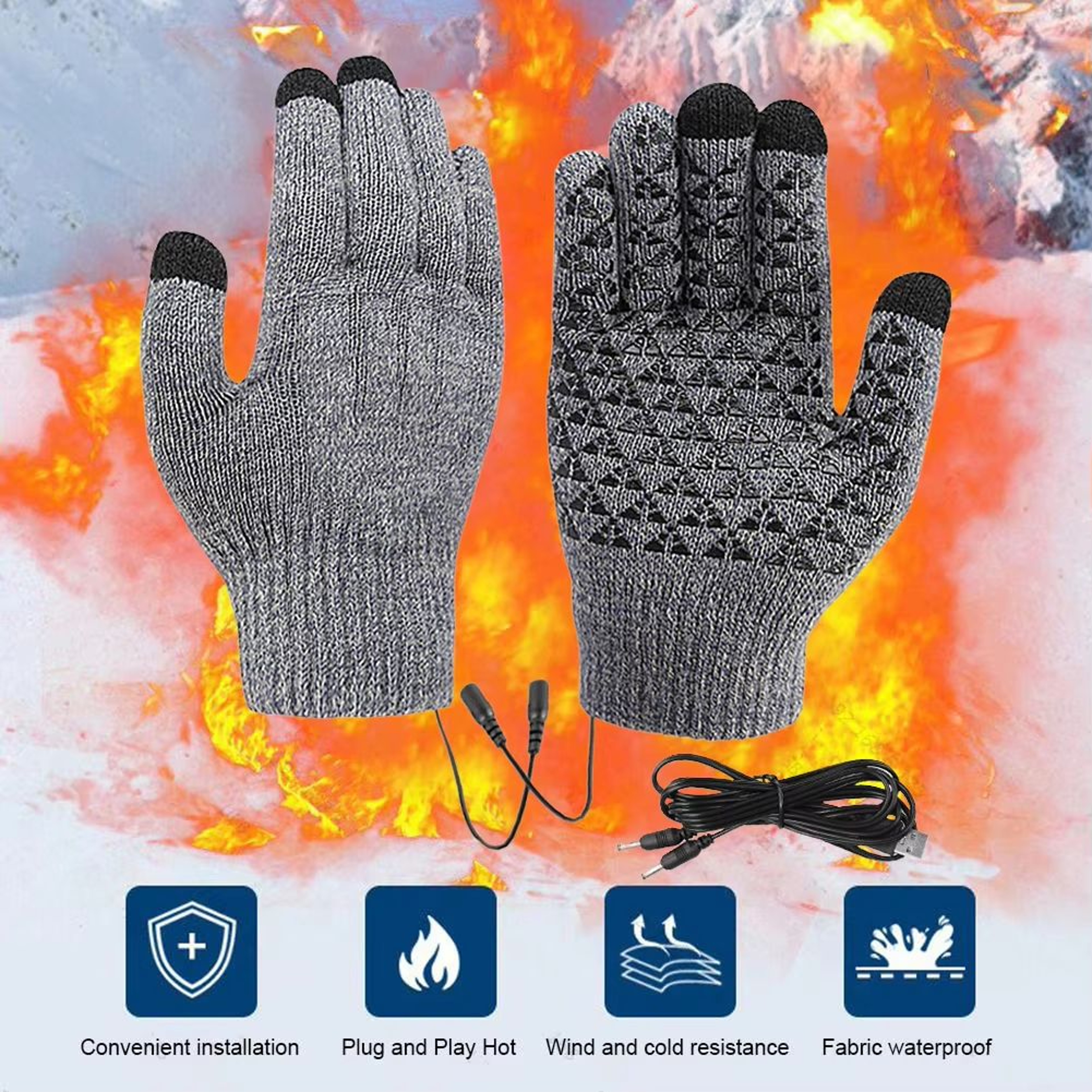 electric heated gloves for cold hands during commuting