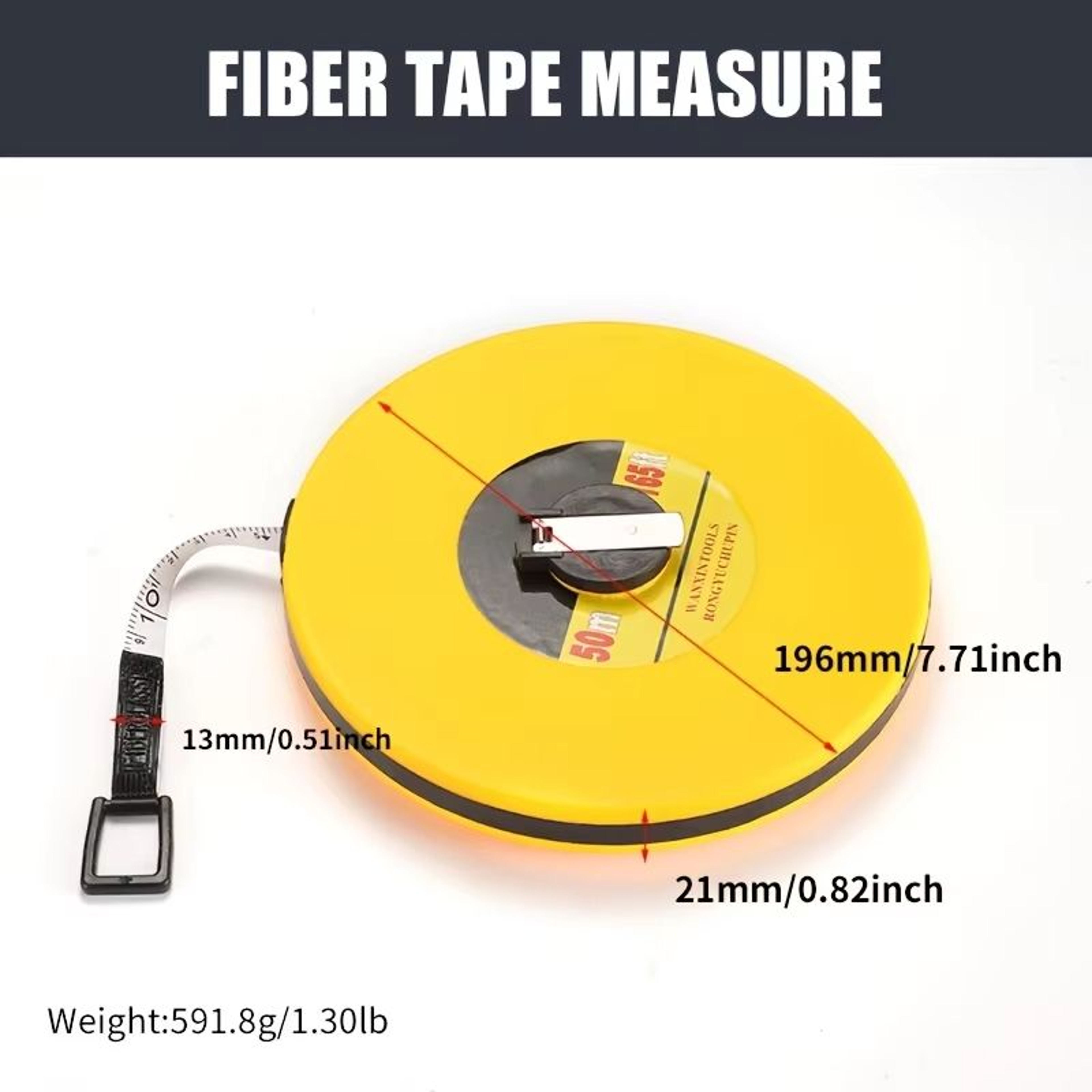 Long Fiberglass Measuring Tape  656ft  984ft  164ft  328ft Distance Tape Measure 5