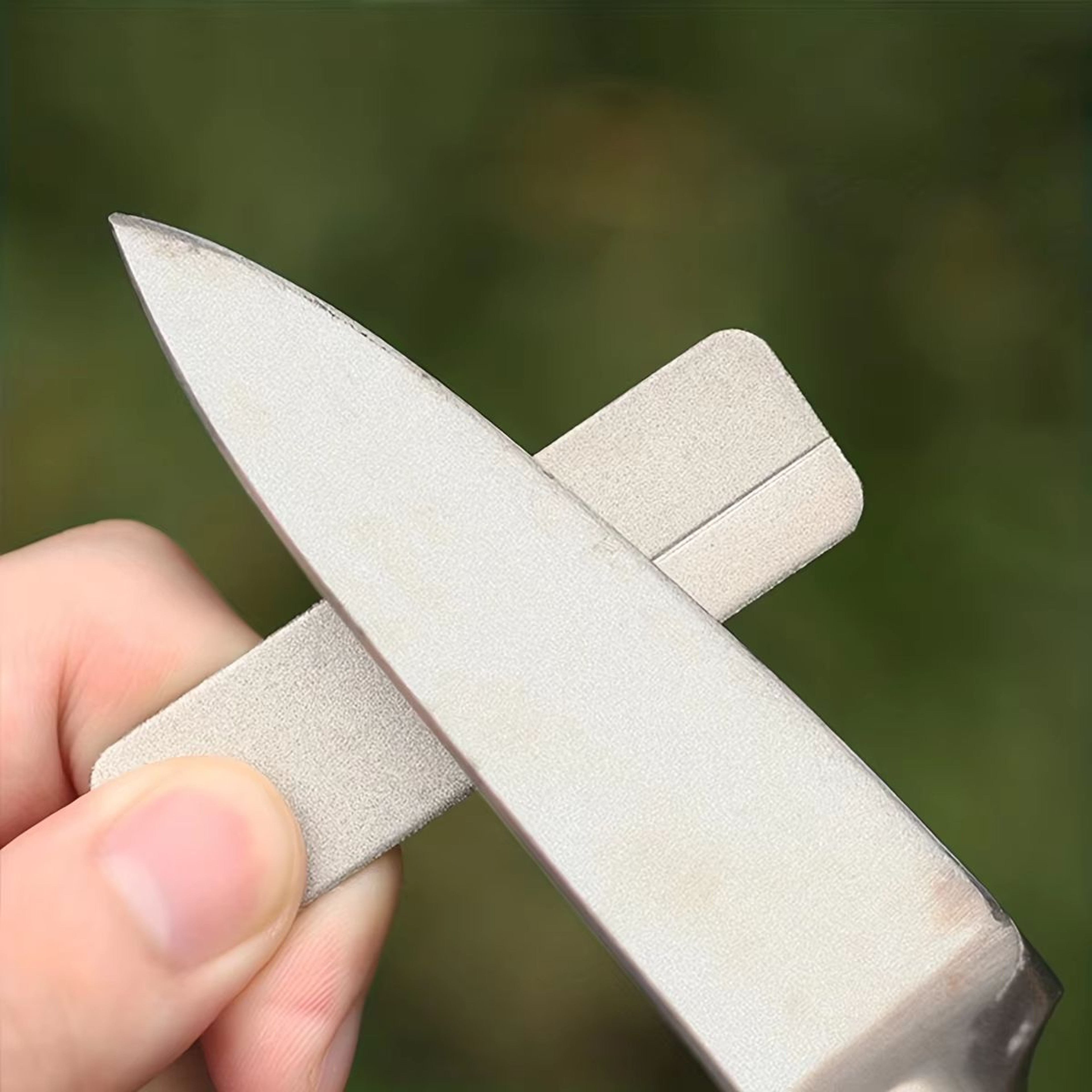 Mini Diamond Pocket Knife Sharpener Keychain With Emery Nail File 1