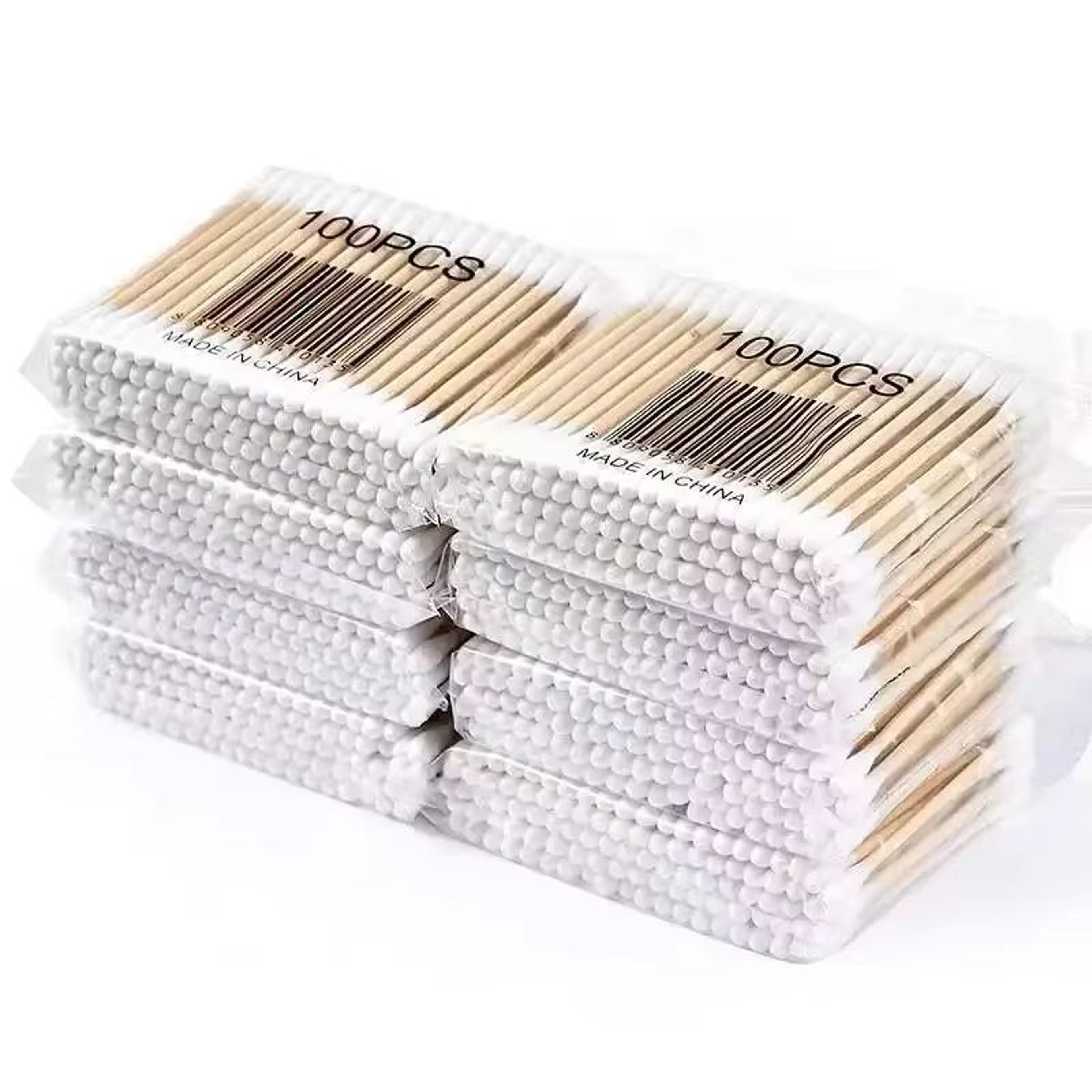 100pc Disposable DoubleEnded Cotton Swabs For Ear Cleaning And Makeup Removal 0