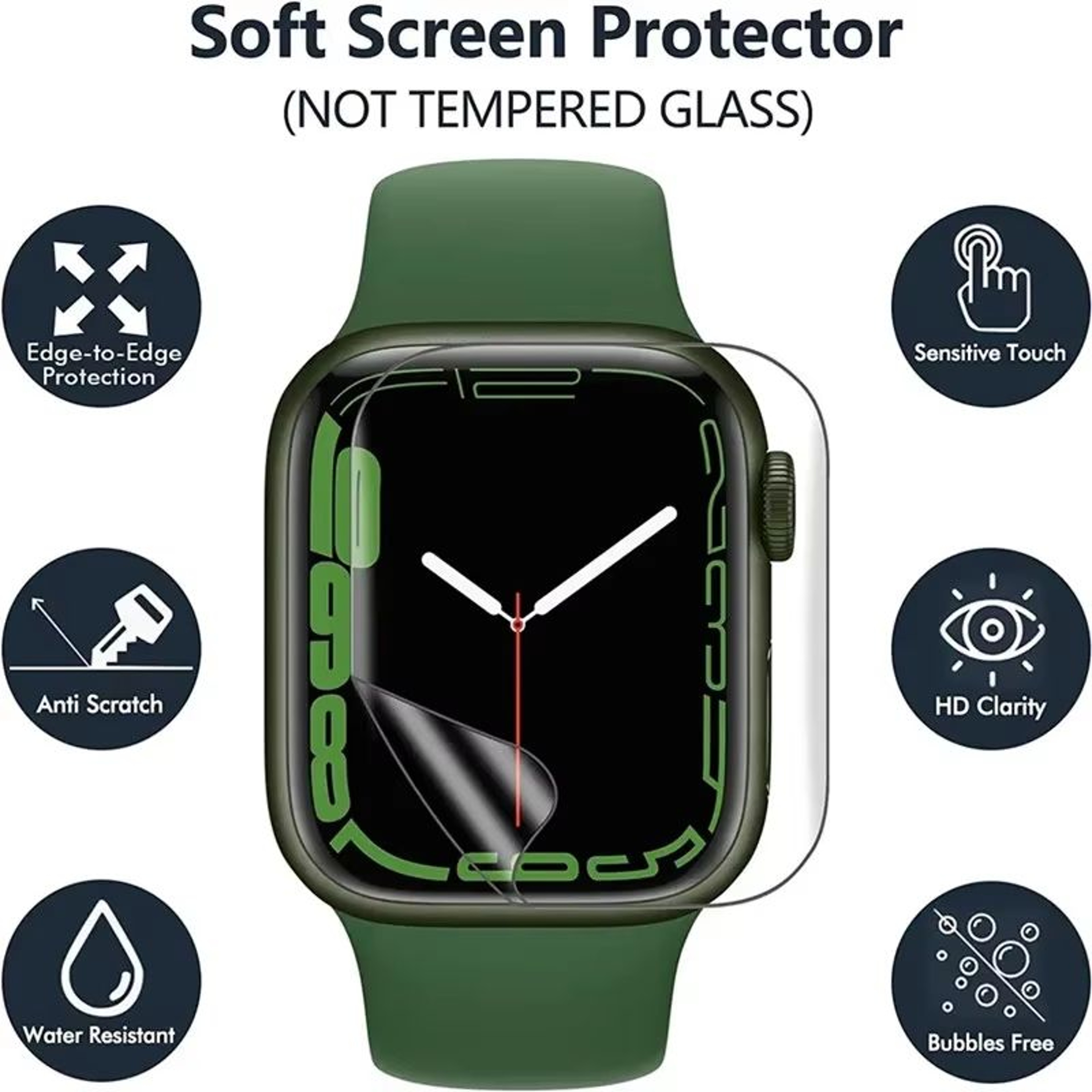 5Piece Hydrogel Screen Protector Film For Apple Watch Series And Ultra Models 1