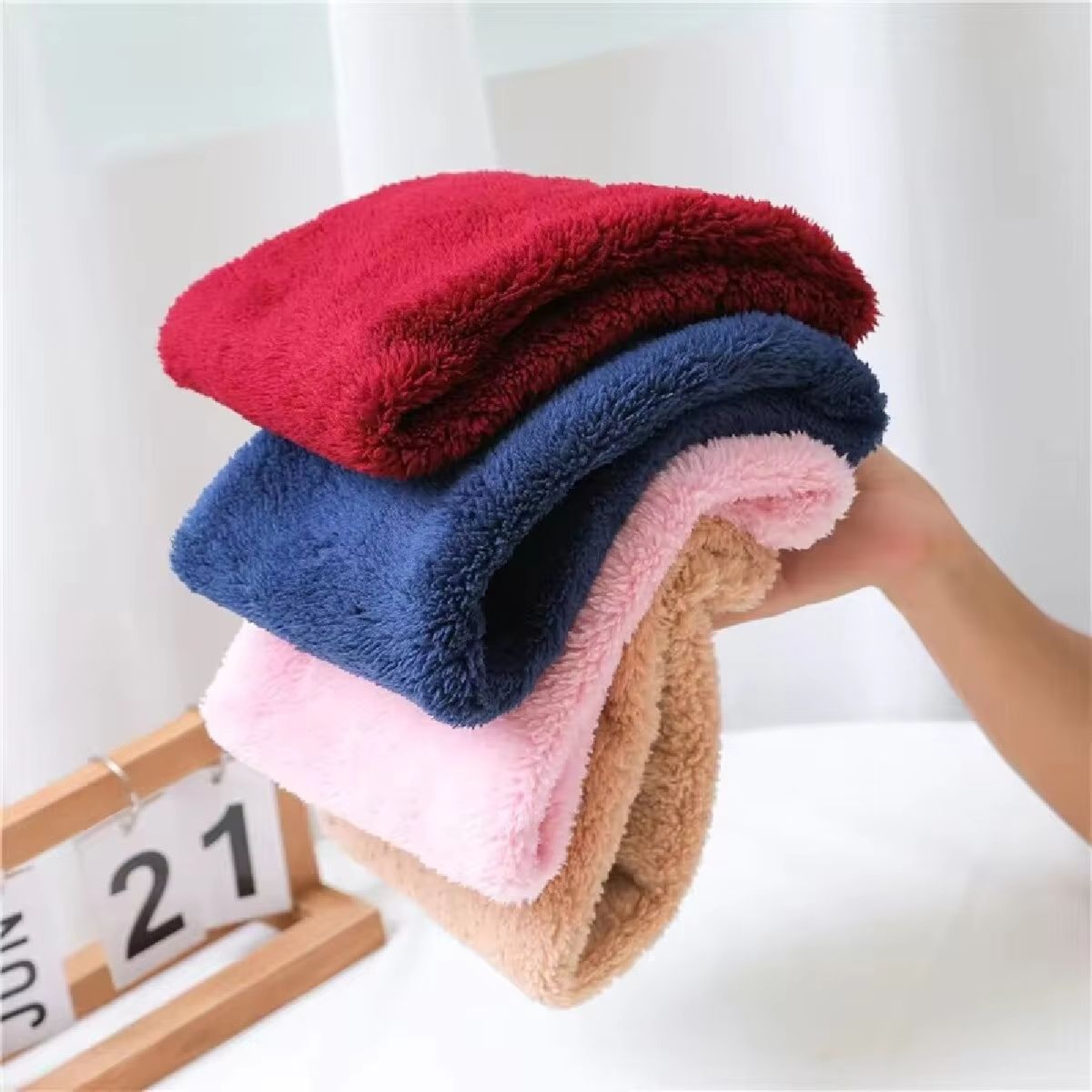 Cashmere Style Warm Winter Scarf With Full Face Mask Plush Thick Neck Warmer For Men Women Children 4