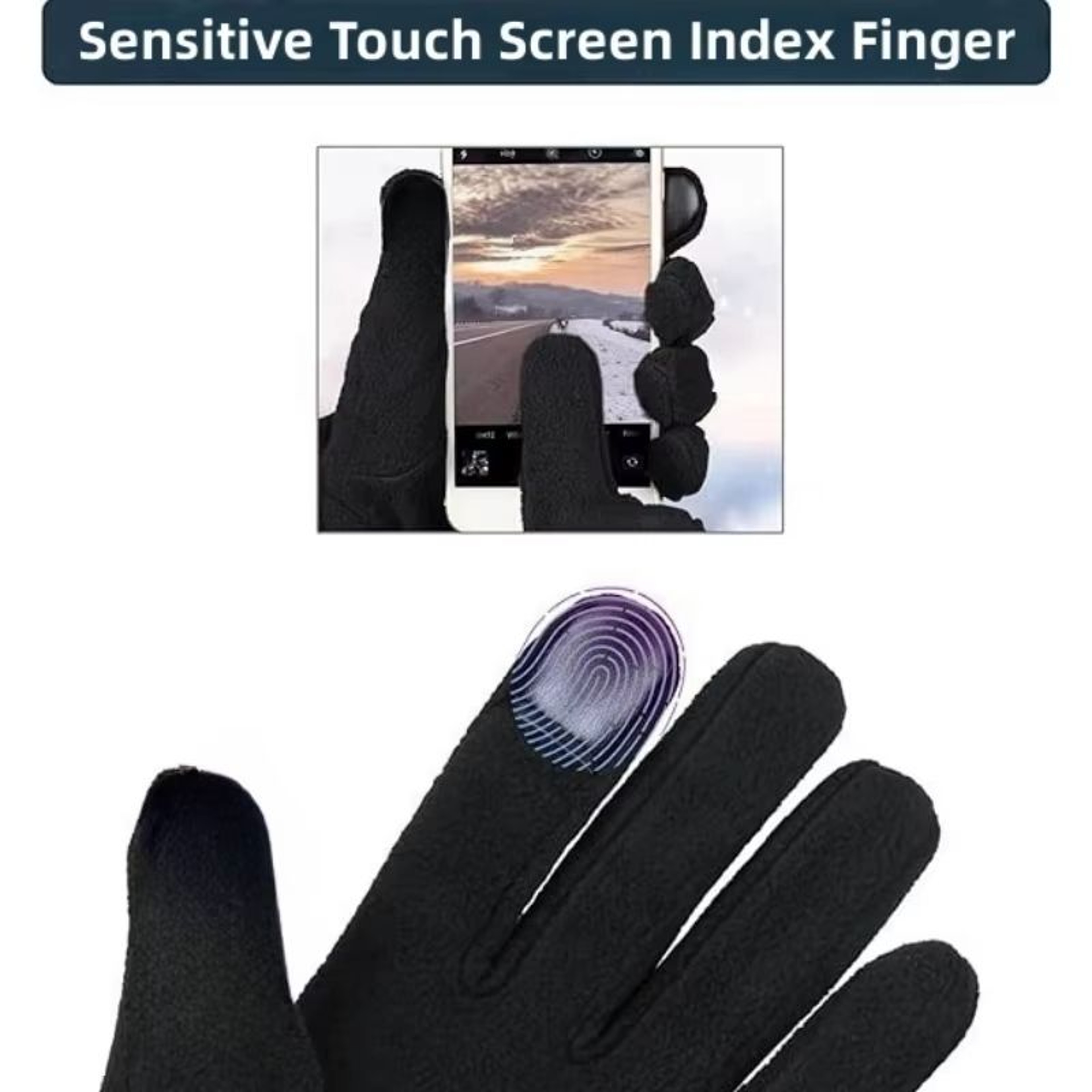 Polar Fleece Winter TouchScreen Gloves For Men And Women Outdoor Activities 3