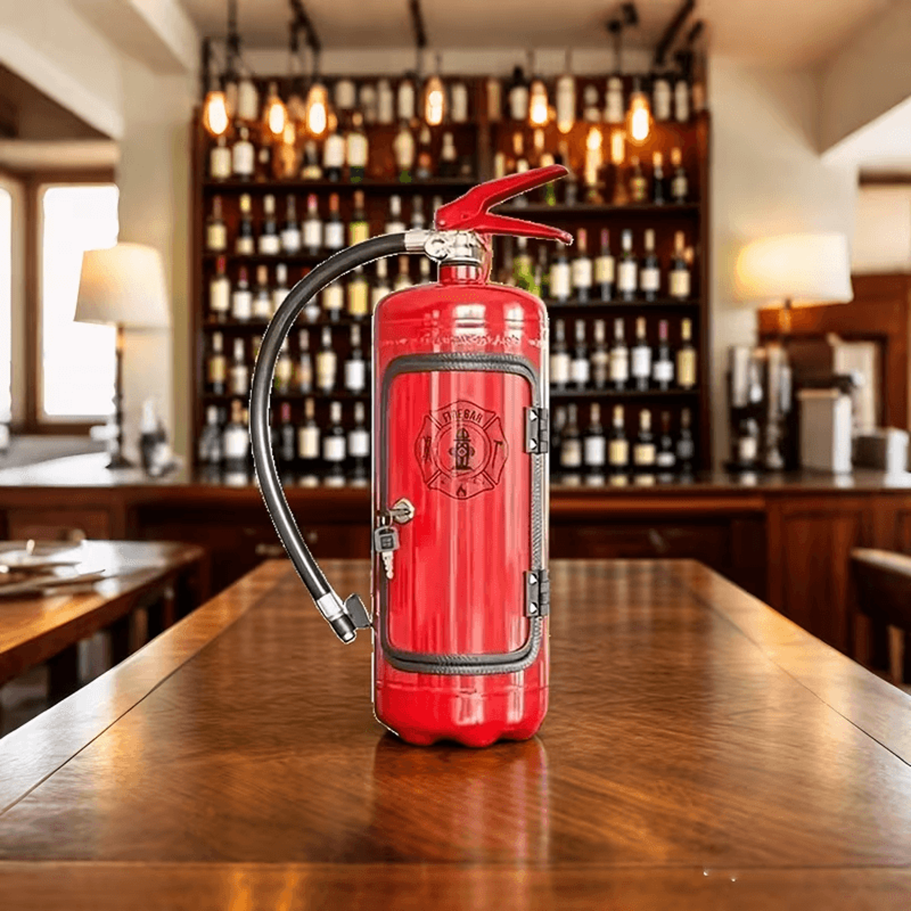 emergency themed bar wine accessory
