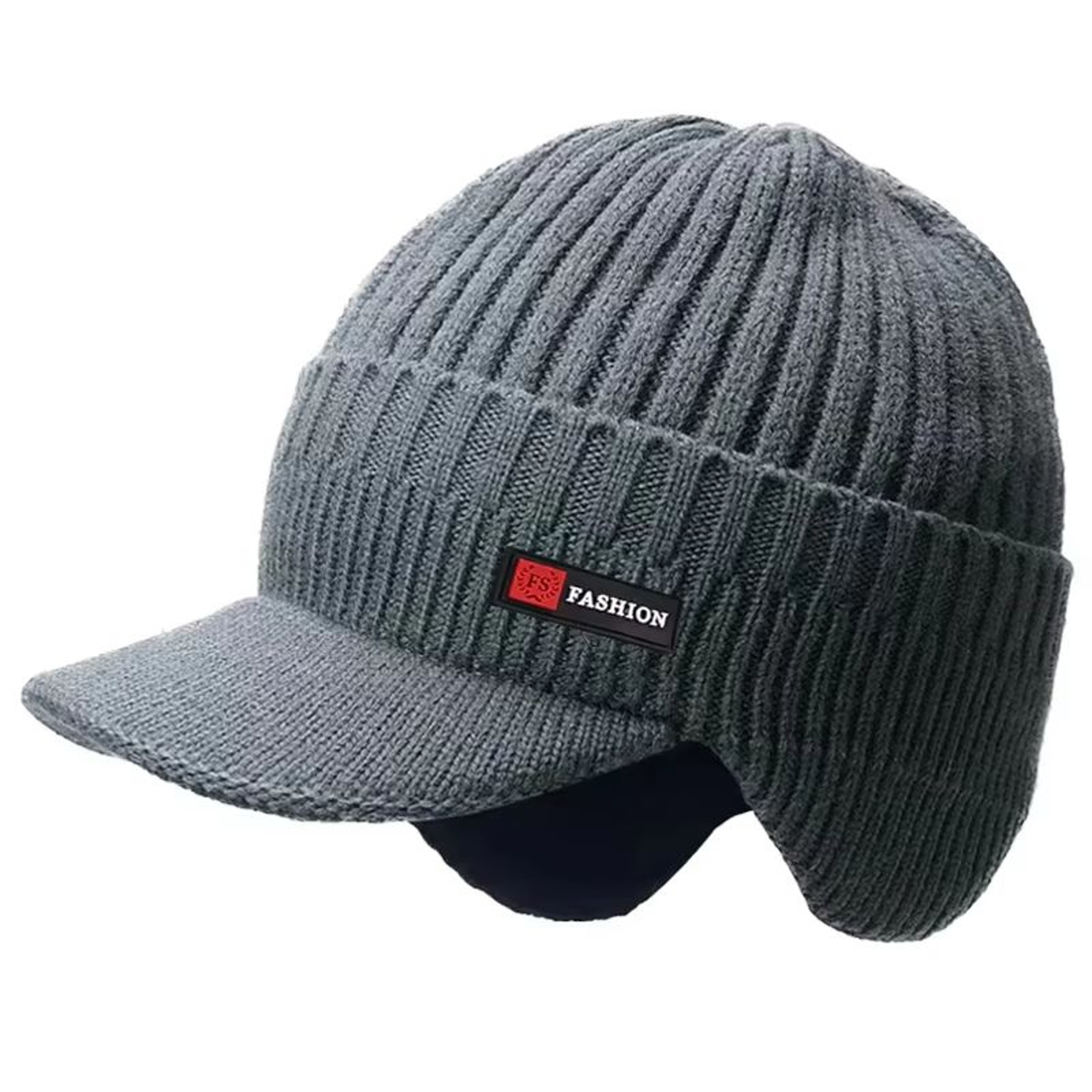 Winter Windproof Knitted Cycling Hat With Ear Protection And Visor 6